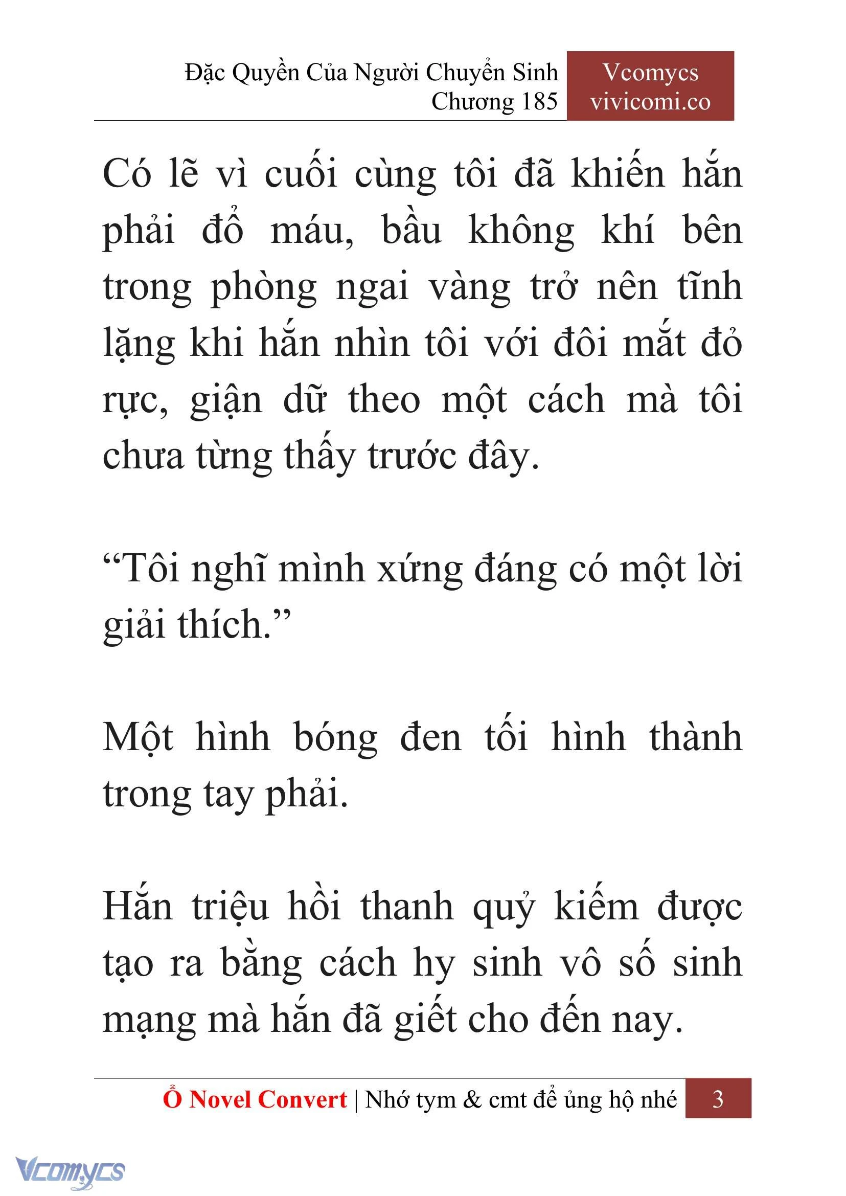 [Novel] Đặc Quyền Của Người Chuyển Sinh Chapter  185 - 6