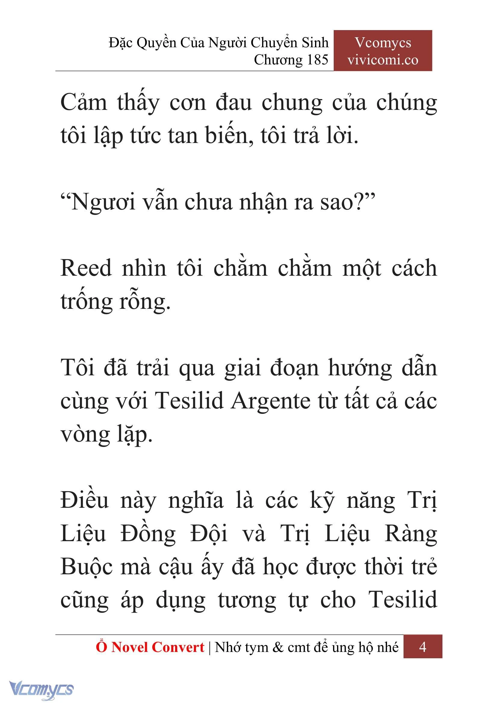 [Novel] Đặc Quyền Của Người Chuyển Sinh Chapter  185 - 7