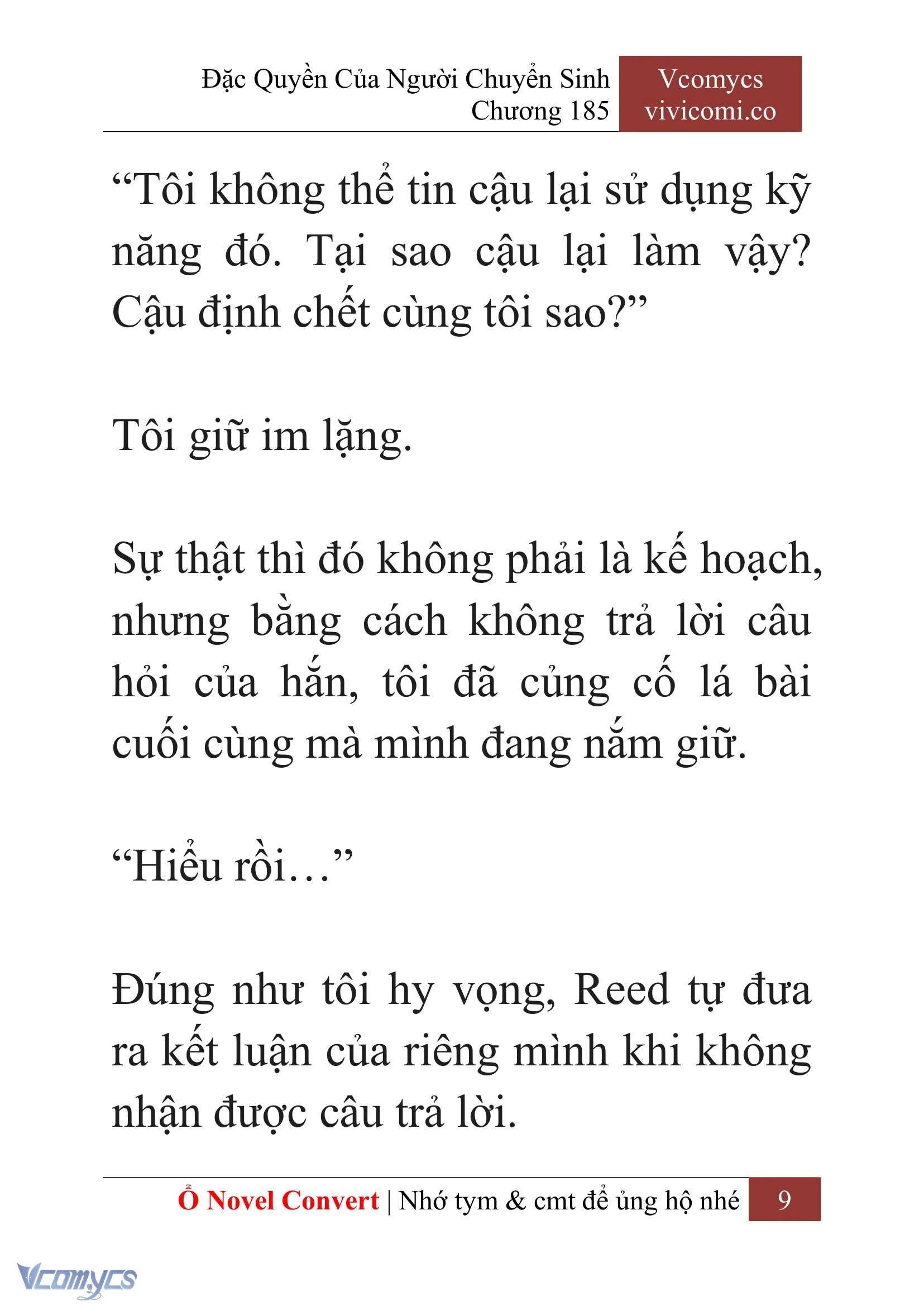 [Novel] Đặc Quyền Của Người Chuyển Sinh Chapter  185 - 12