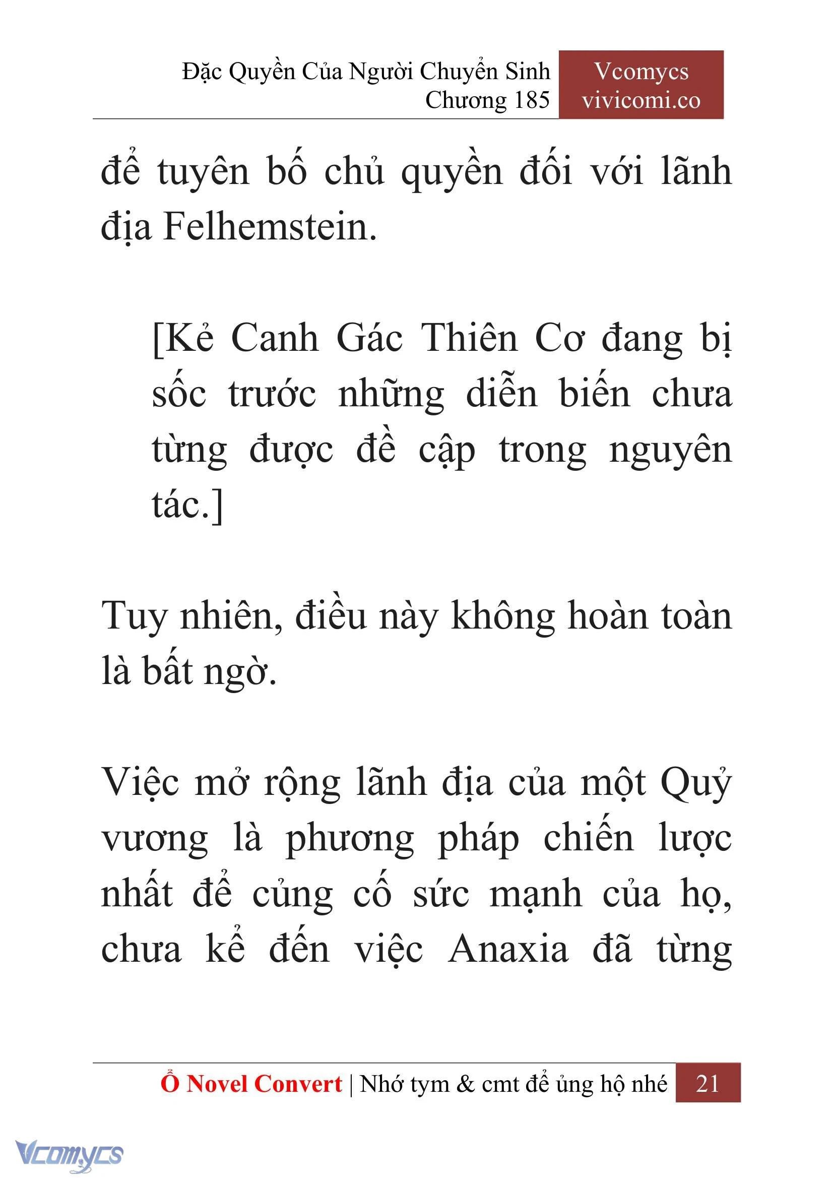 [Novel] Đặc Quyền Của Người Chuyển Sinh Chapter  185 - 24