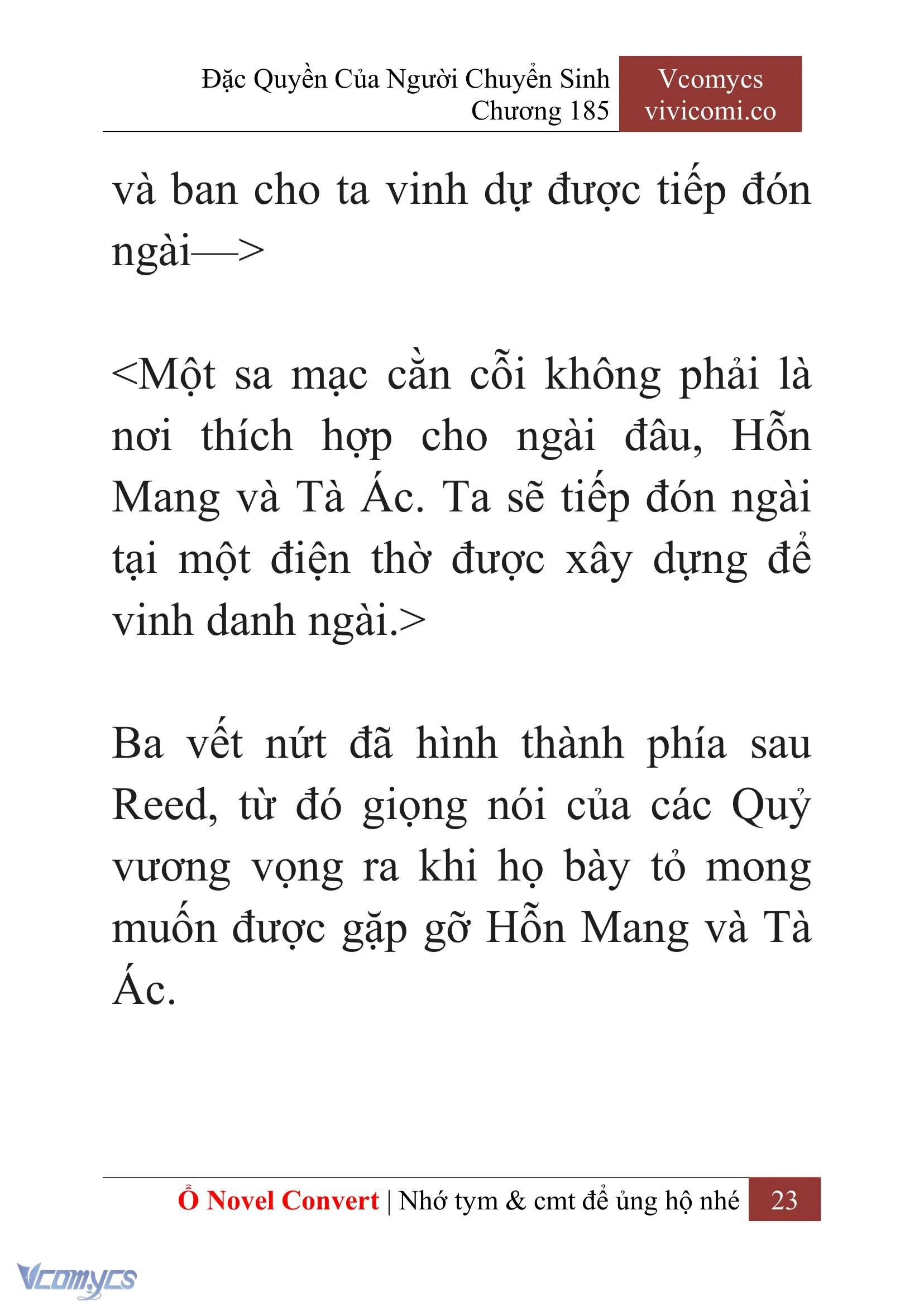 [Novel] Đặc Quyền Của Người Chuyển Sinh Chapter  185 - 26