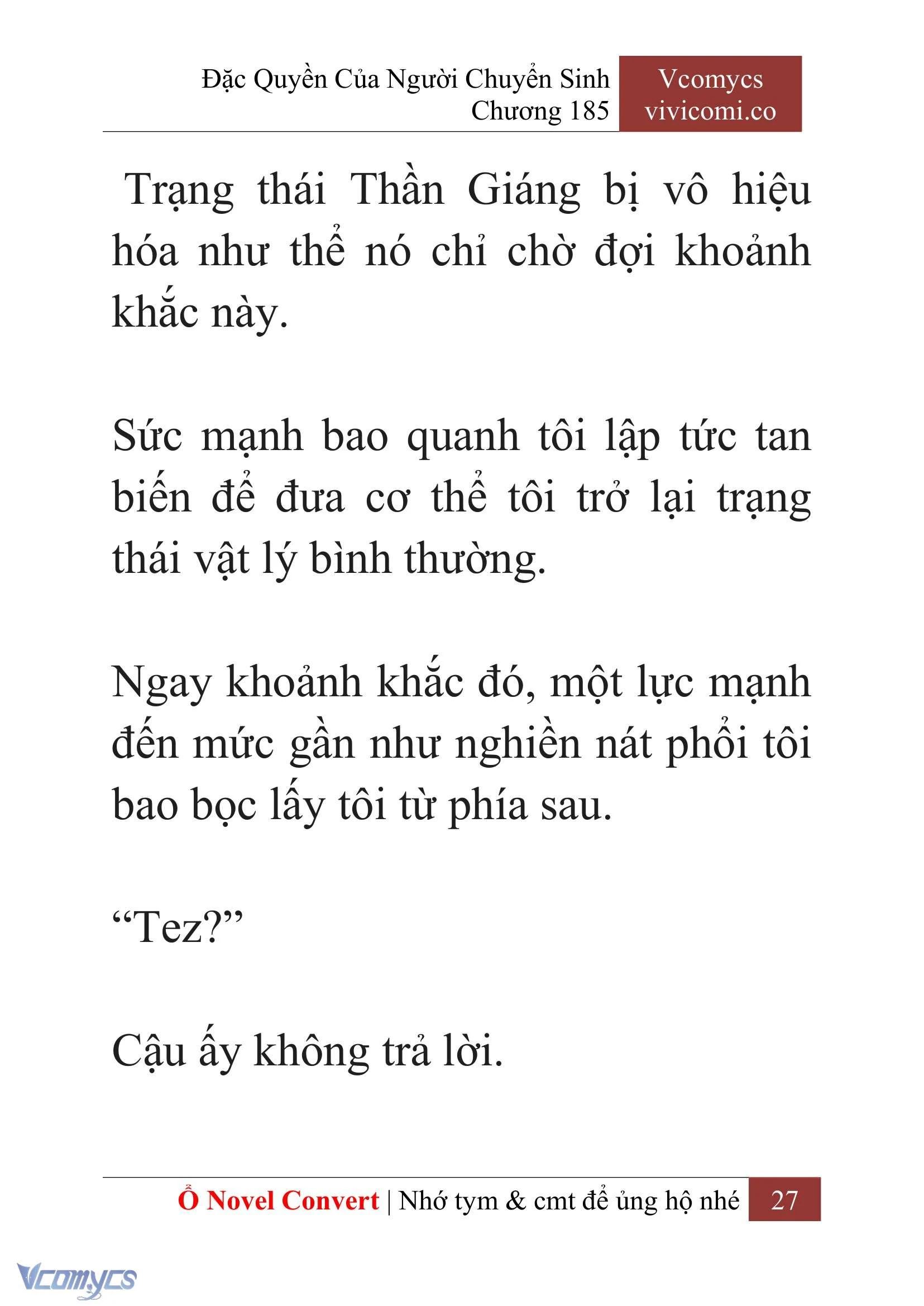 [Novel] Đặc Quyền Của Người Chuyển Sinh Chapter  185 - 30