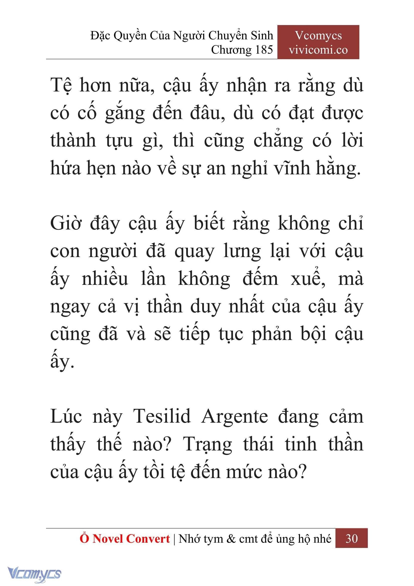 [Novel] Đặc Quyền Của Người Chuyển Sinh Chapter  185 - 33