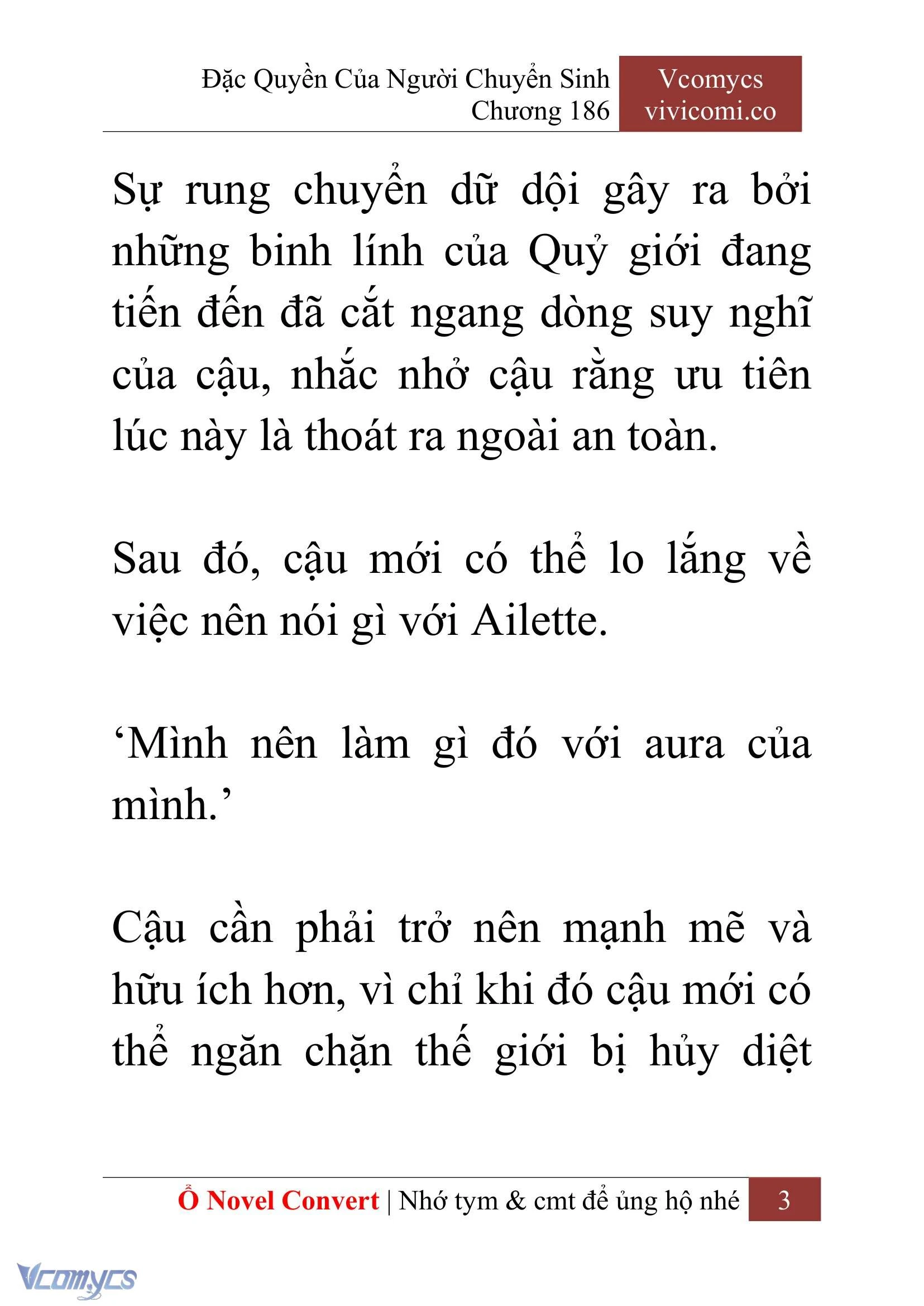 [Novel] Đặc Quyền Của Người Chuyển Sinh Chapter  186 - 6