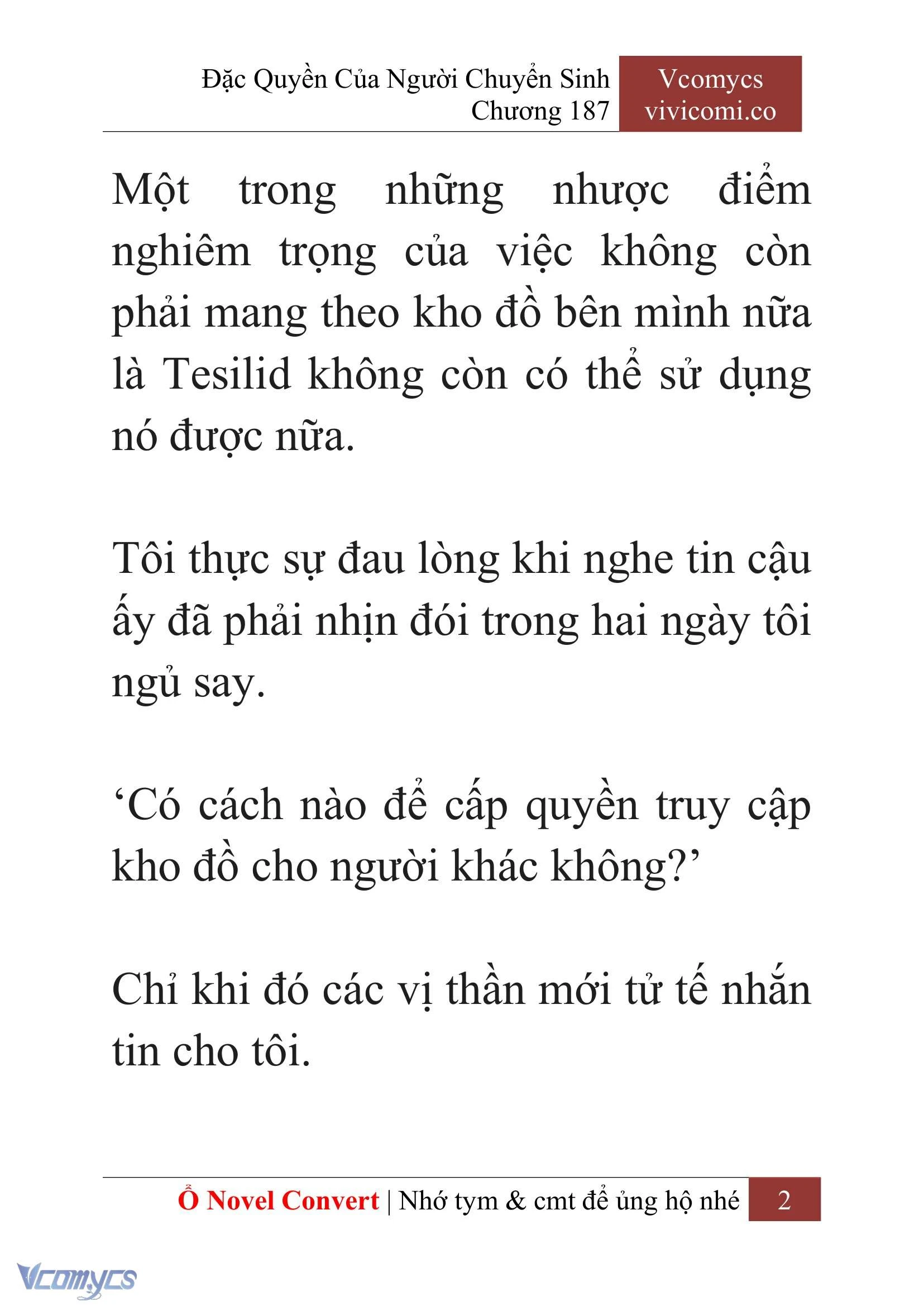 [Novel] Đặc Quyền Của Người Chuyển Sinh Chapter  187 - 5