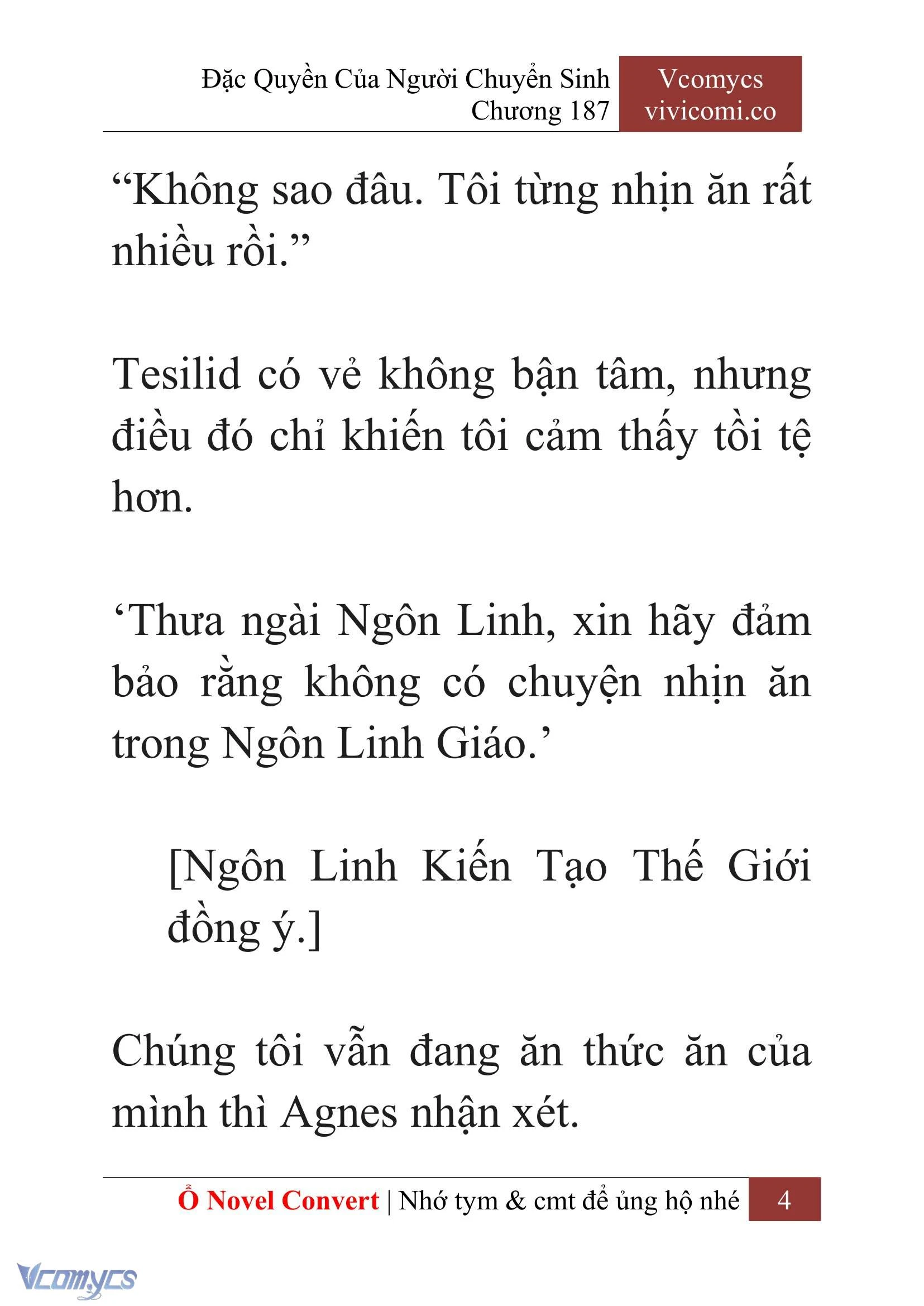 [Novel] Đặc Quyền Của Người Chuyển Sinh Chapter  187 - 7