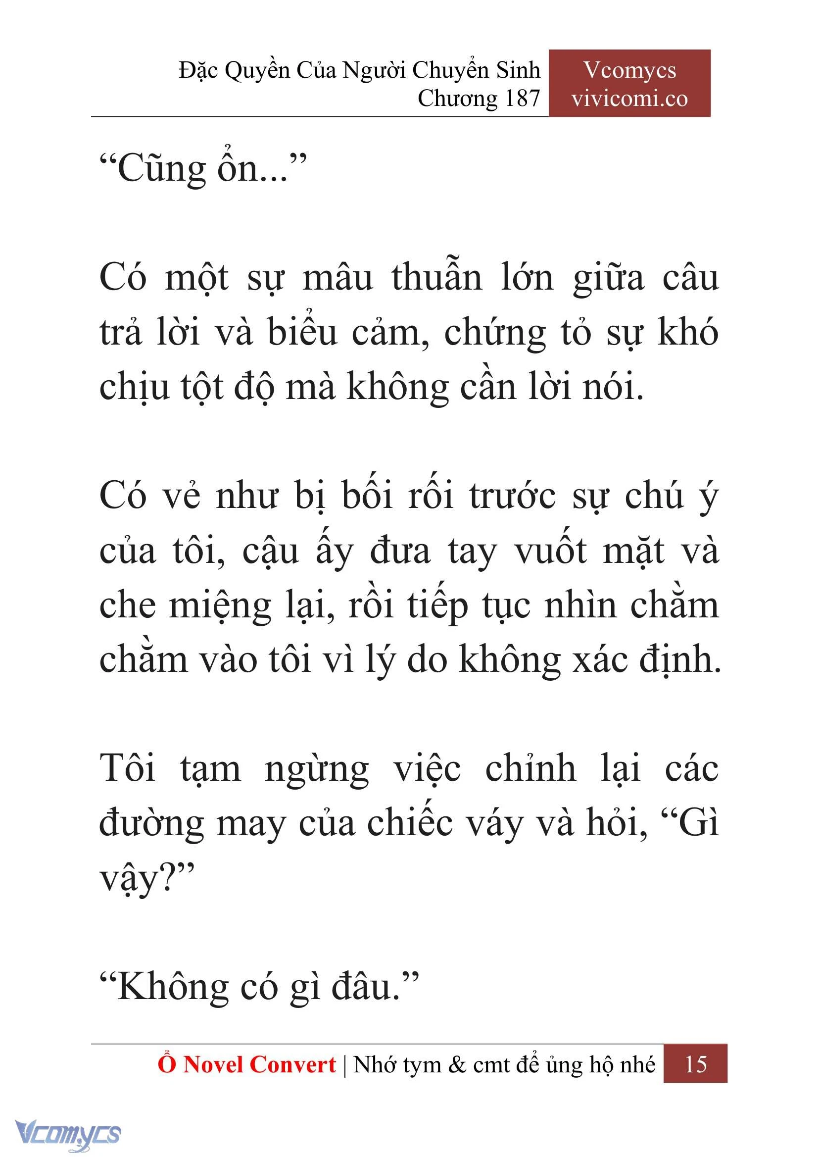 [Novel] Đặc Quyền Của Người Chuyển Sinh Chapter  187 - 18