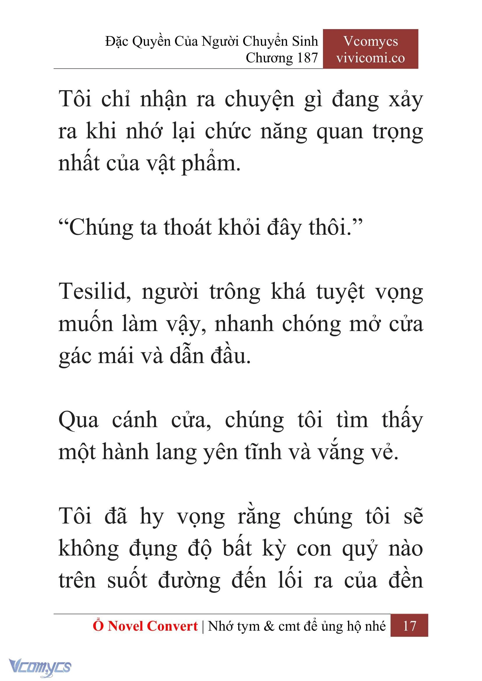 [Novel] Đặc Quyền Của Người Chuyển Sinh Chapter  187 - 20