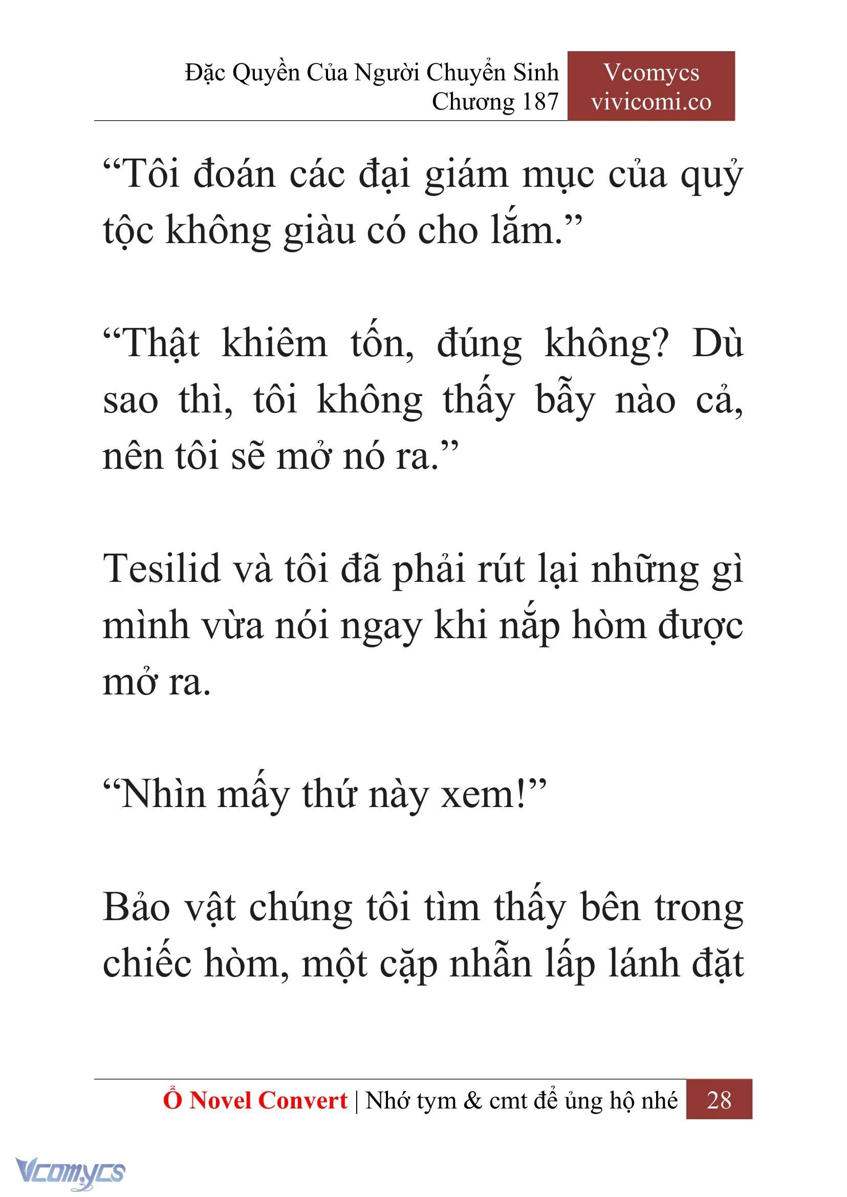 [Novel] Đặc Quyền Của Người Chuyển Sinh Chapter  187 - 31