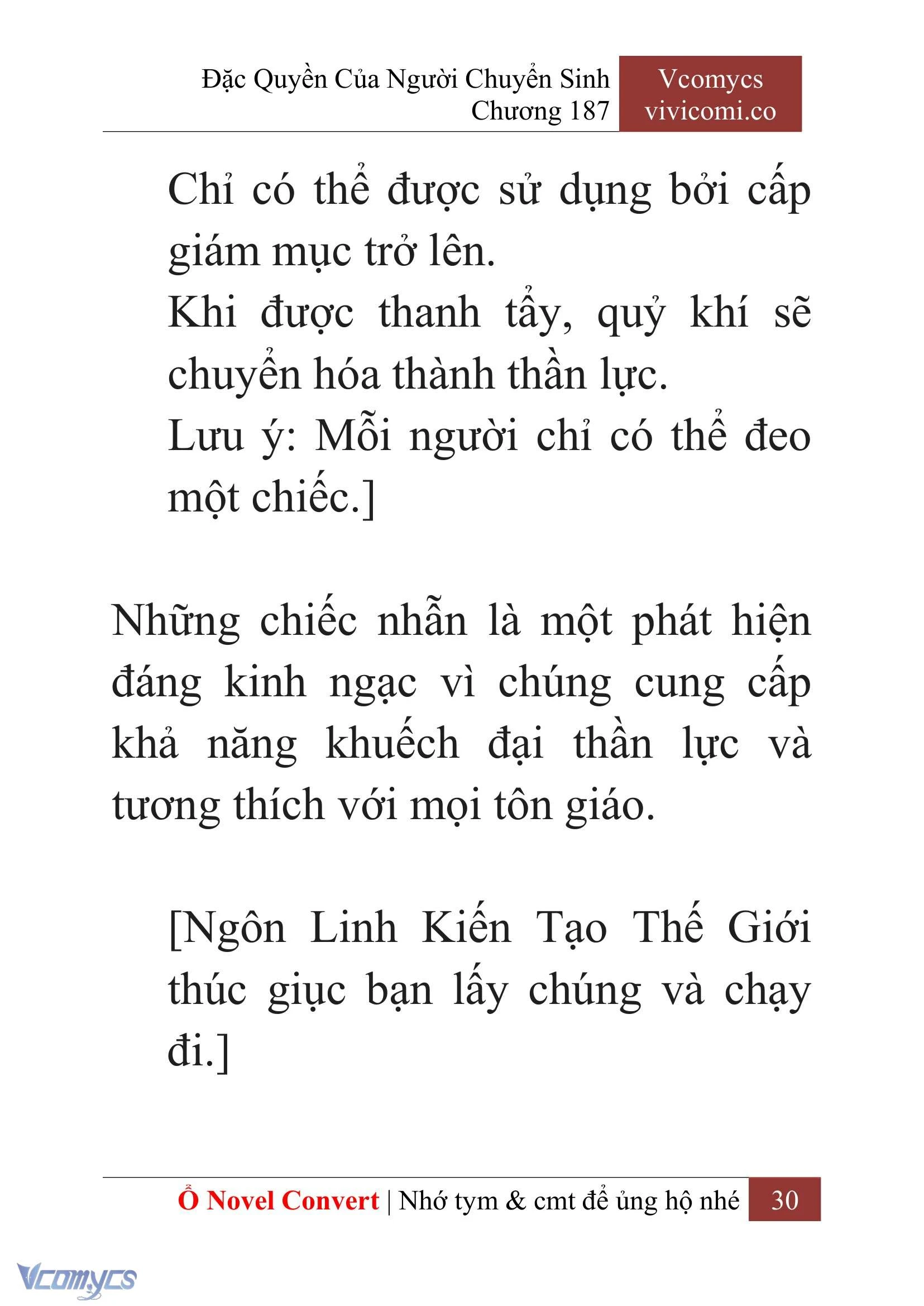 [Novel] Đặc Quyền Của Người Chuyển Sinh Chapter  187 - 33