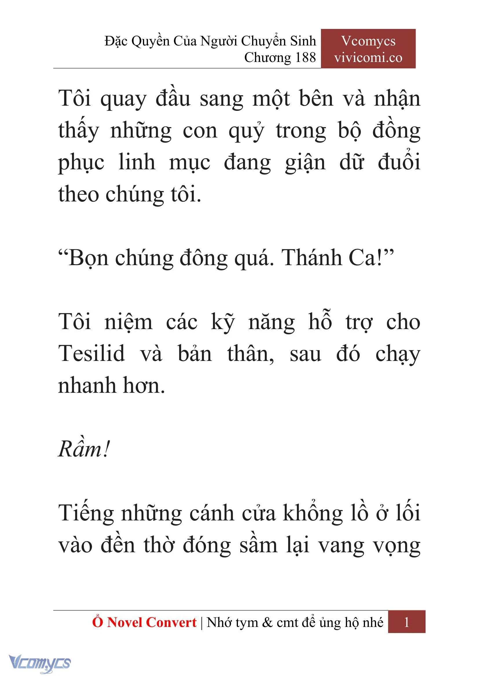 [Novel] Đặc Quyền Của Người Chuyển Sinh Chapter  188 - 4