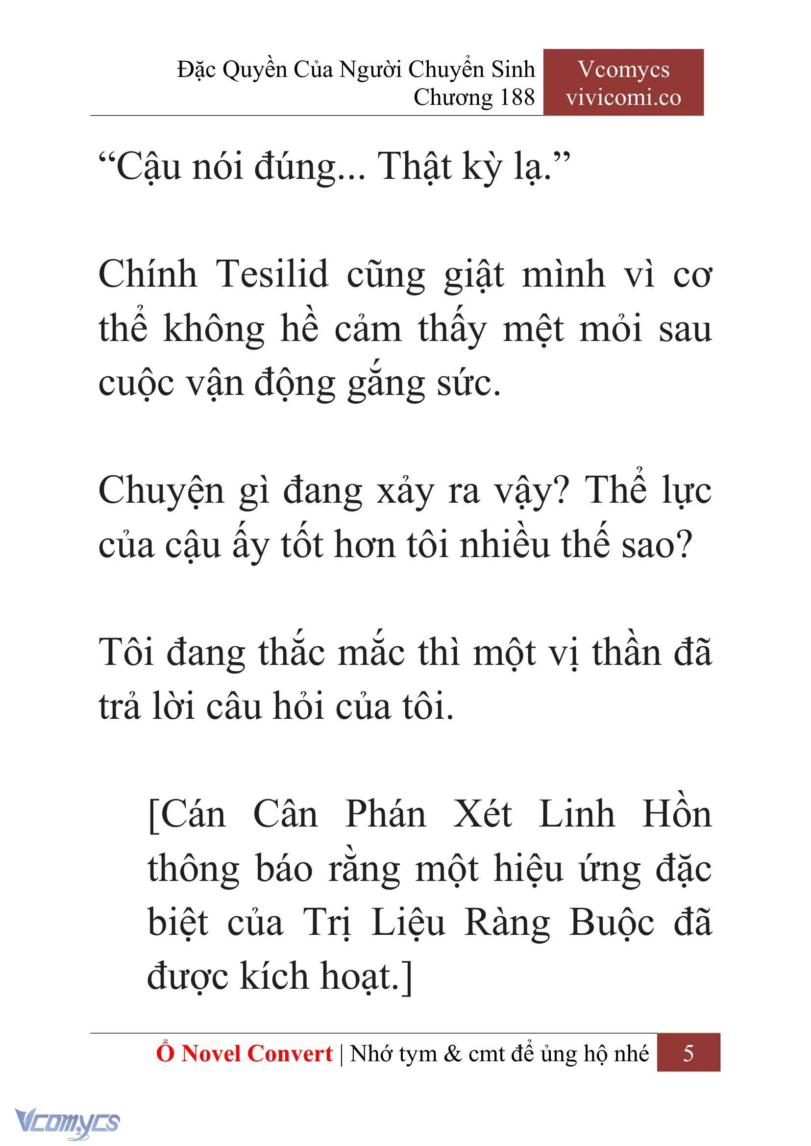 [Novel] Đặc Quyền Của Người Chuyển Sinh Chapter  188 - 8
