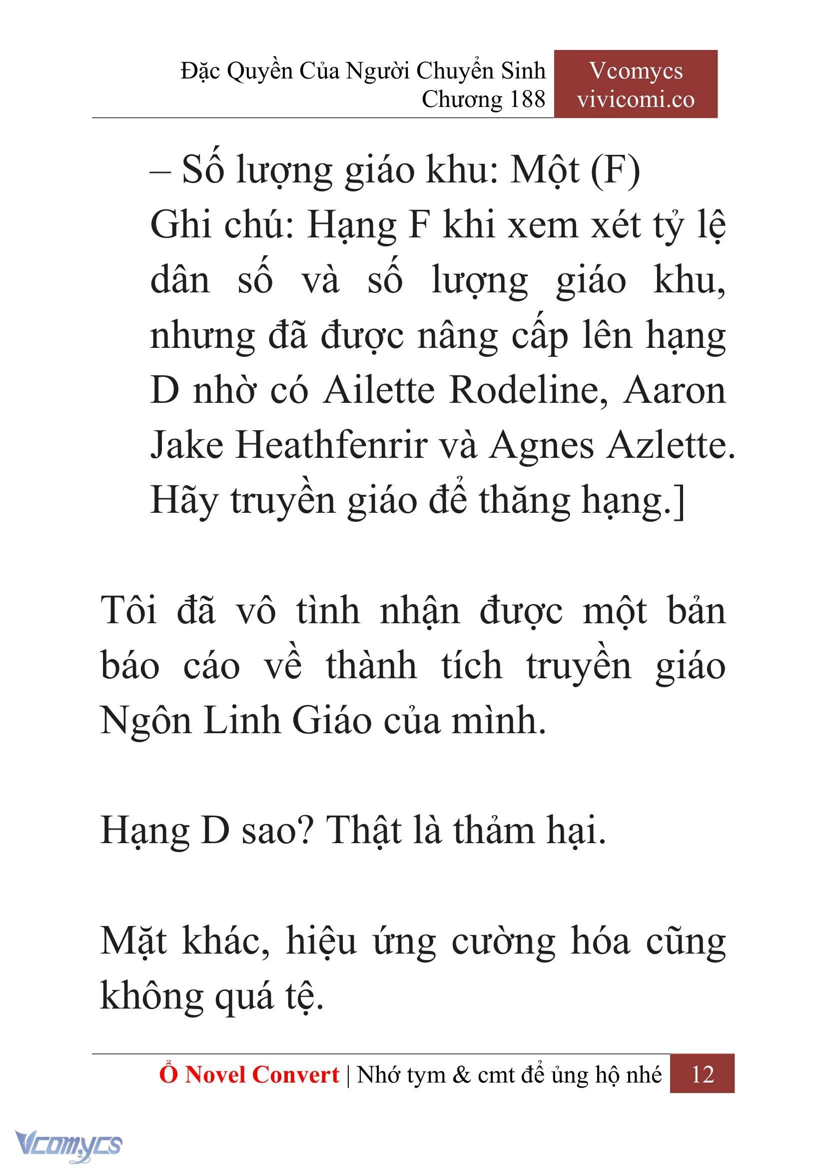 [Novel] Đặc Quyền Của Người Chuyển Sinh Chapter  188 - 15