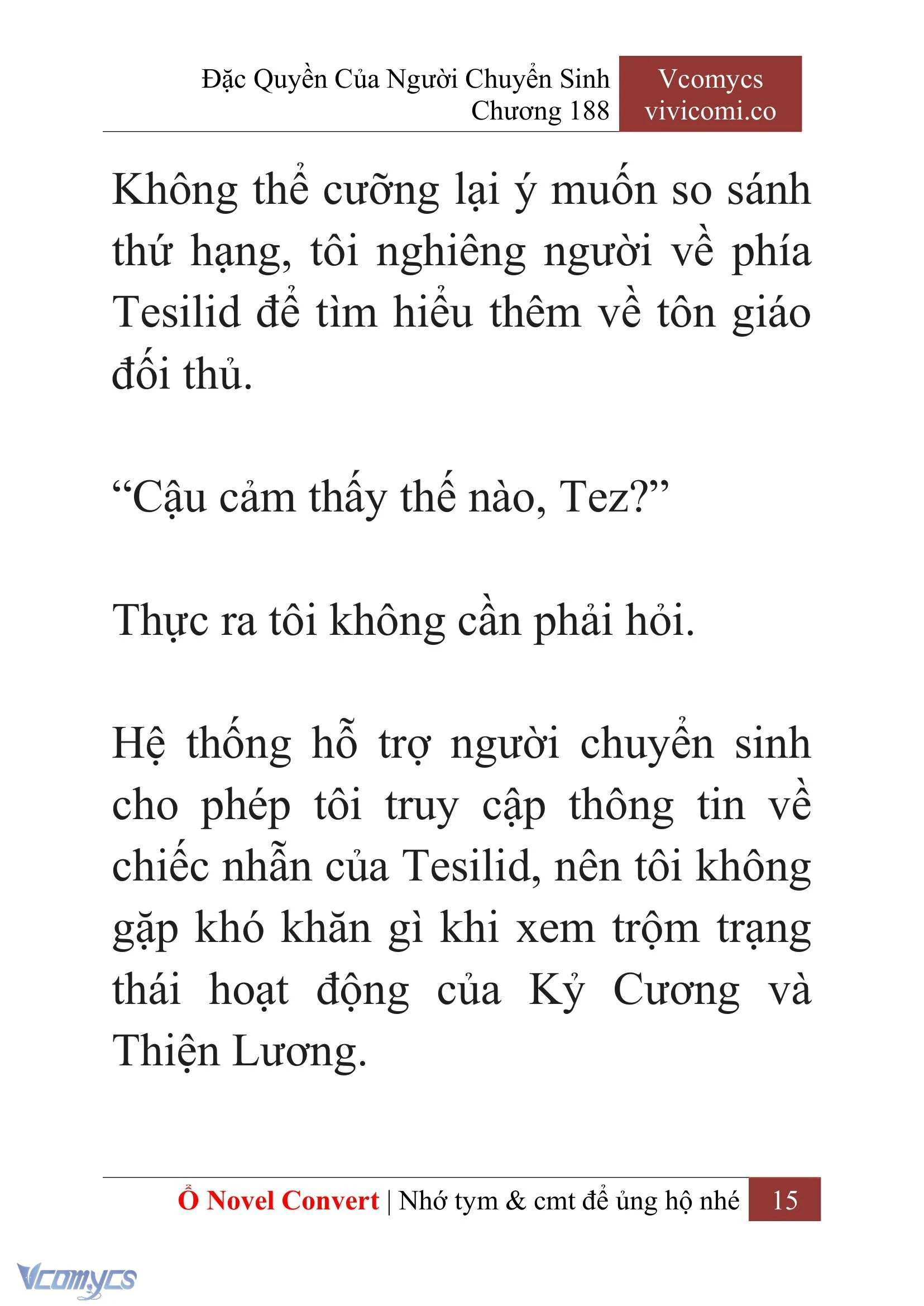 [Novel] Đặc Quyền Của Người Chuyển Sinh Chapter  188 - 18