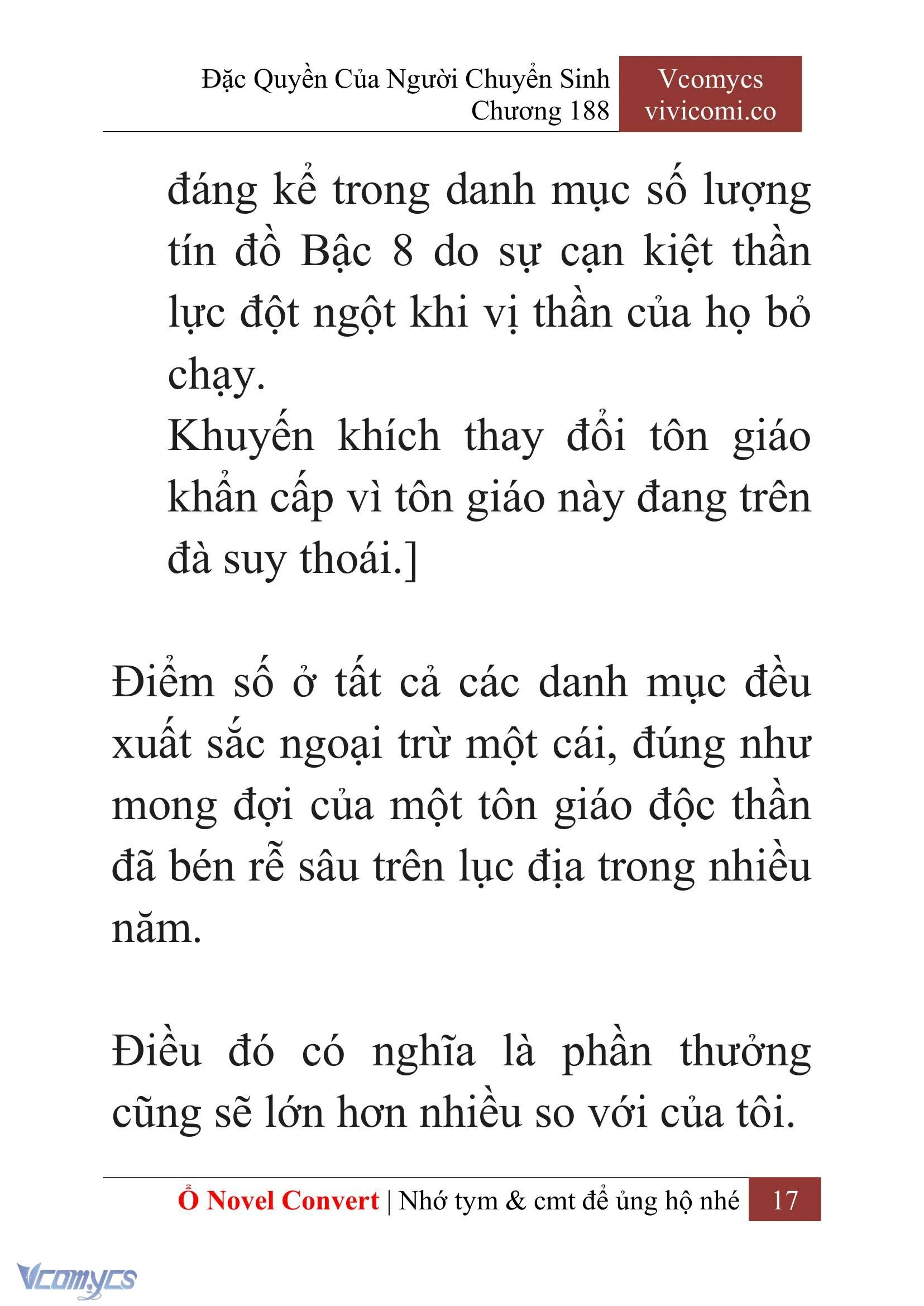 [Novel] Đặc Quyền Của Người Chuyển Sinh Chapter  188 - 20