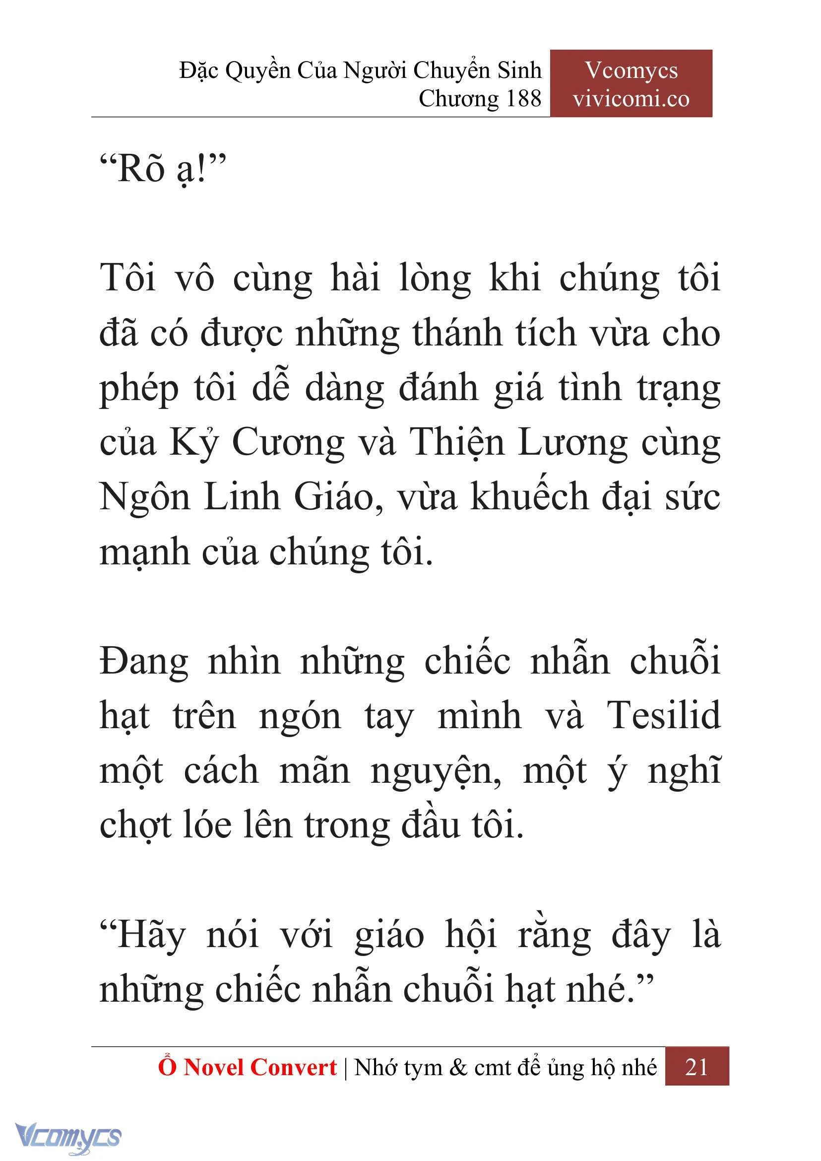 [Novel] Đặc Quyền Của Người Chuyển Sinh Chapter  188 - 24