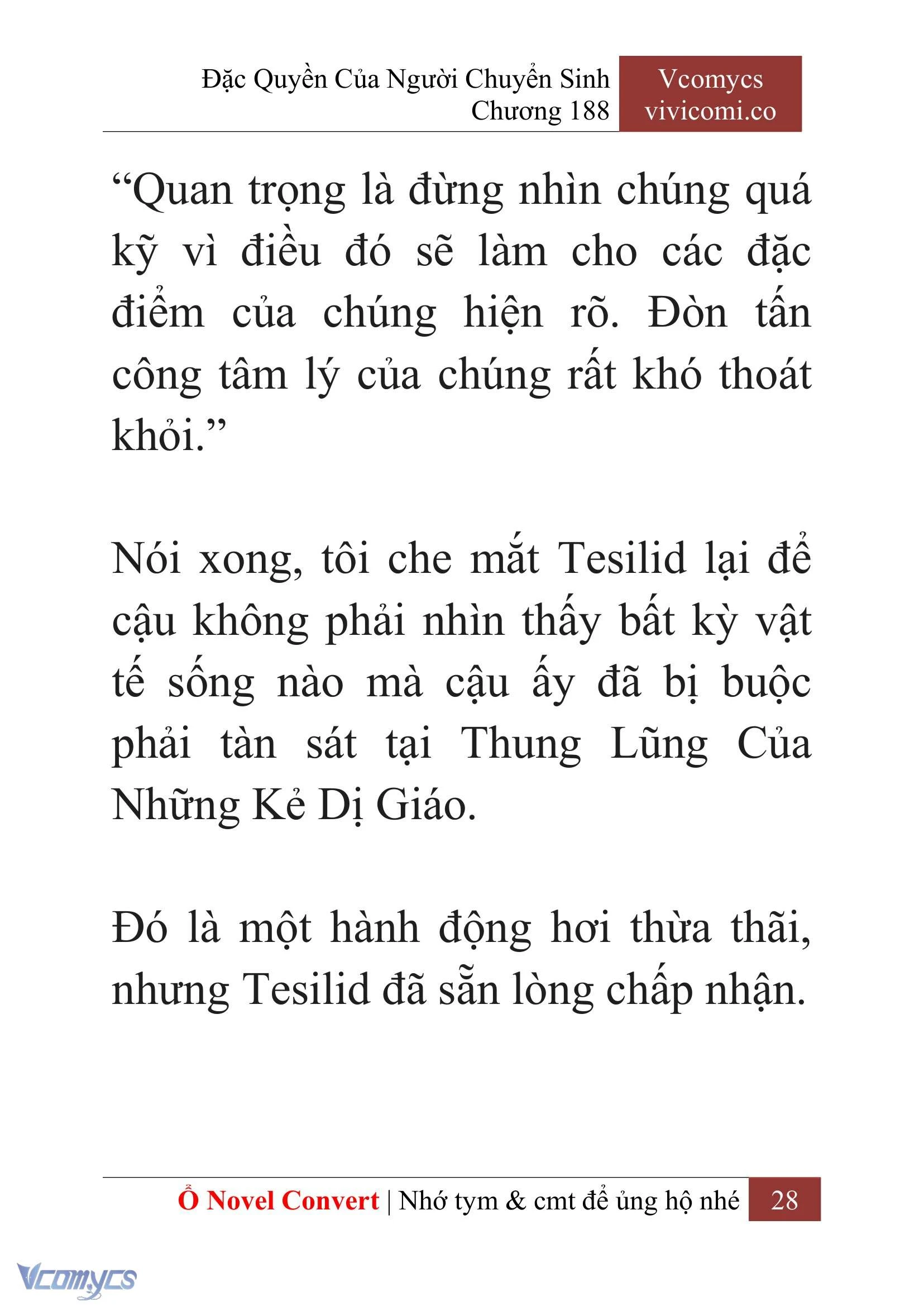 [Novel] Đặc Quyền Của Người Chuyển Sinh Chapter  188 - 31