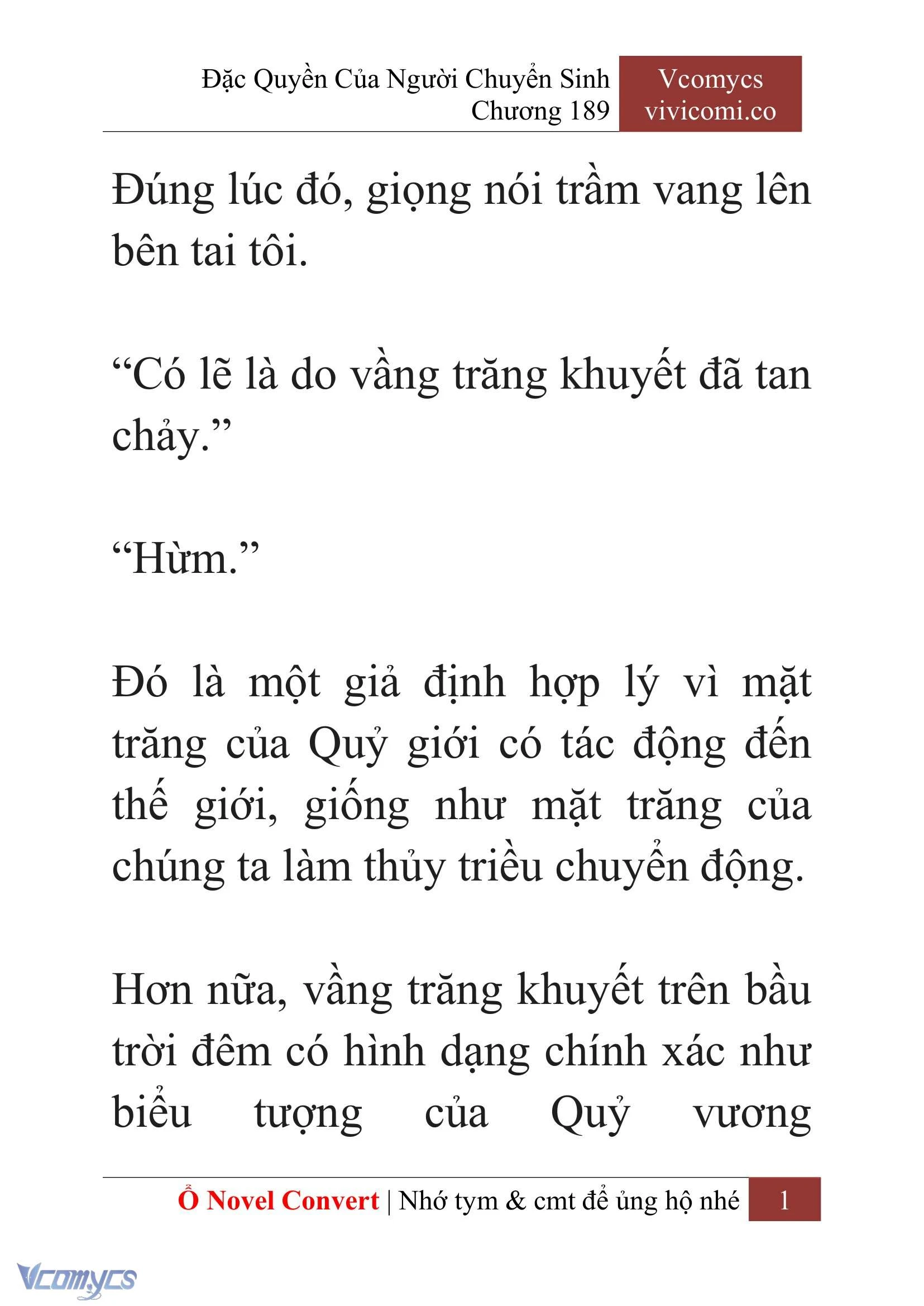 [Novel] Đặc Quyền Của Người Chuyển Sinh Chapter  189 - 4