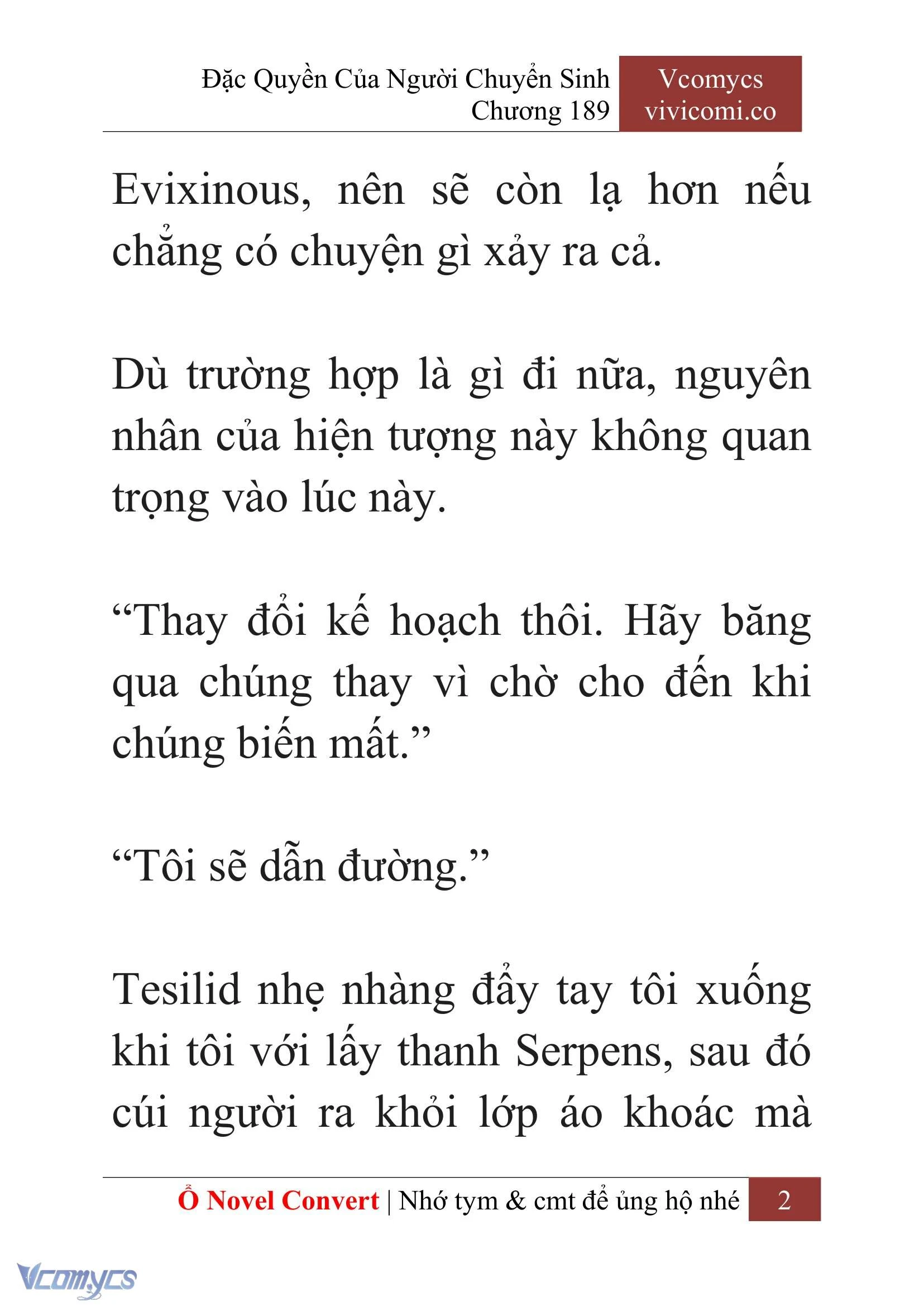[Novel] Đặc Quyền Của Người Chuyển Sinh Chapter  189 - 5