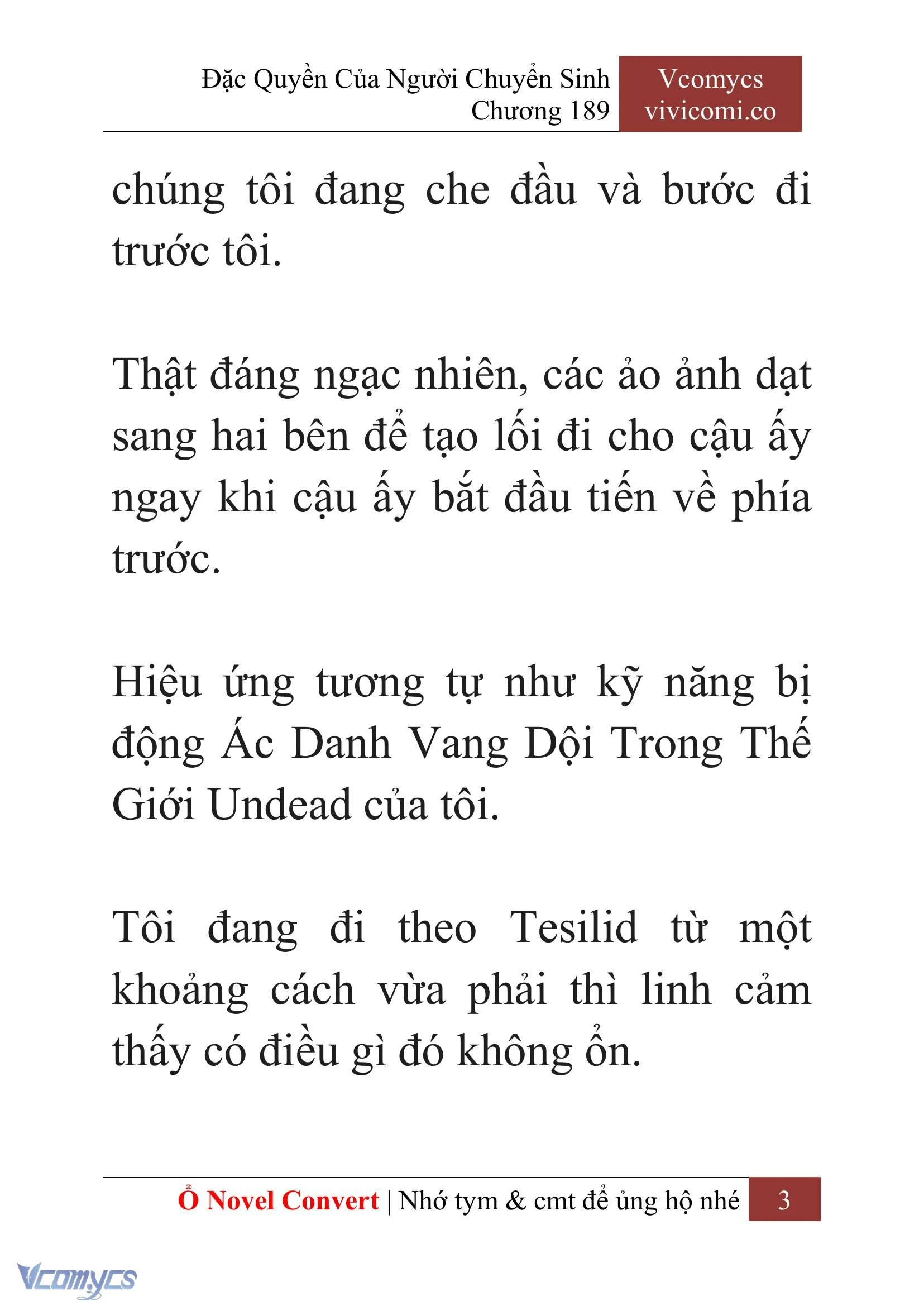 [Novel] Đặc Quyền Của Người Chuyển Sinh Chapter  189 - 6