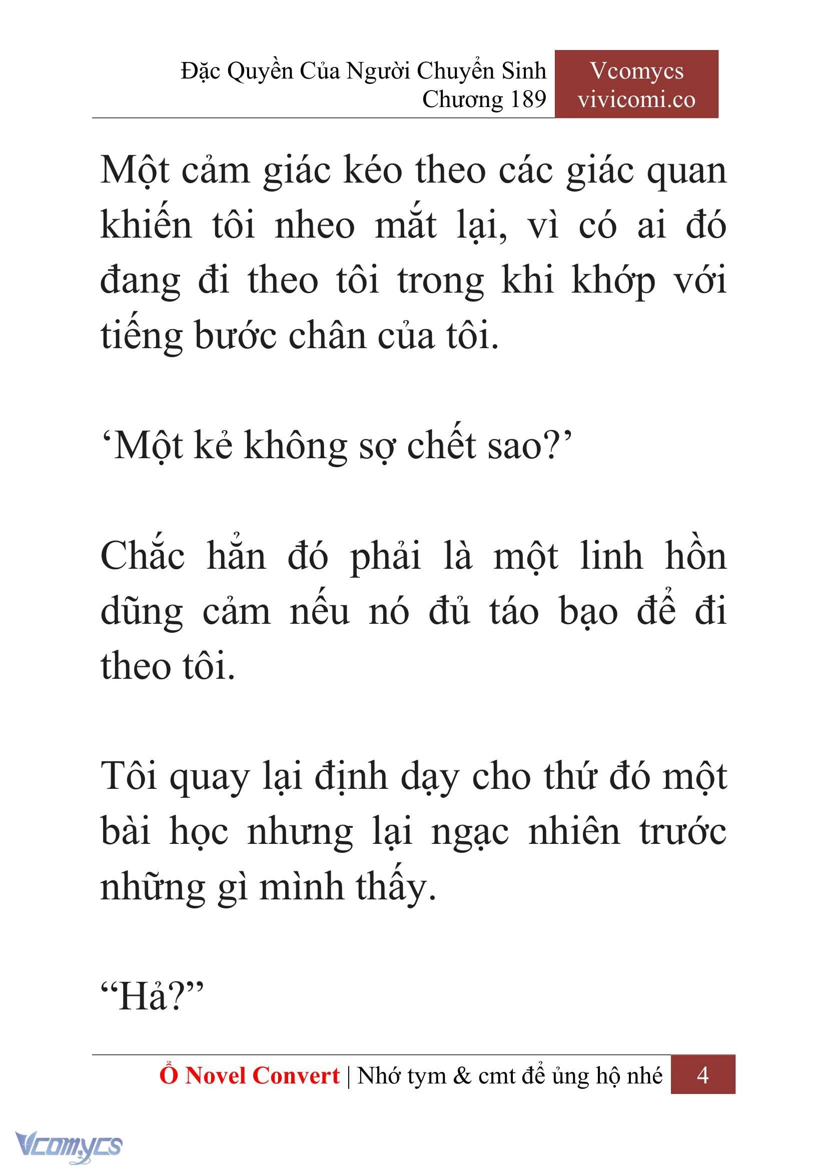 [Novel] Đặc Quyền Của Người Chuyển Sinh Chapter  189 - 7