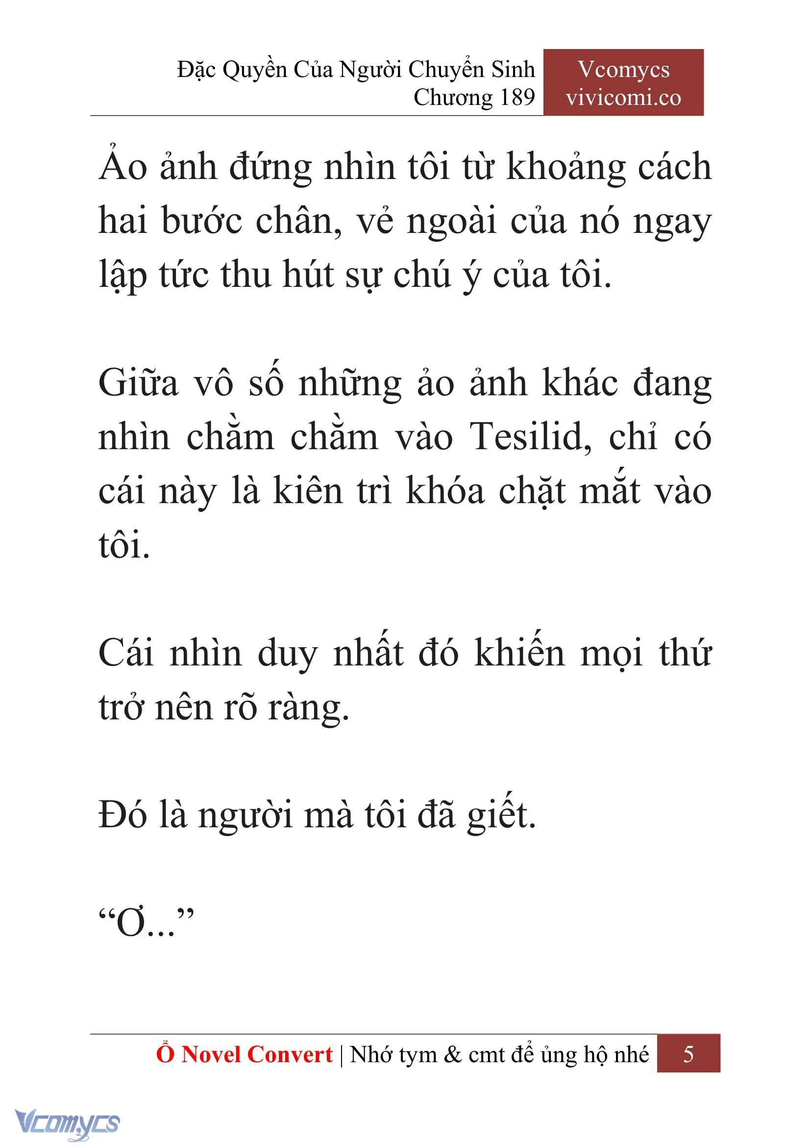 [Novel] Đặc Quyền Của Người Chuyển Sinh Chapter  189 - 8