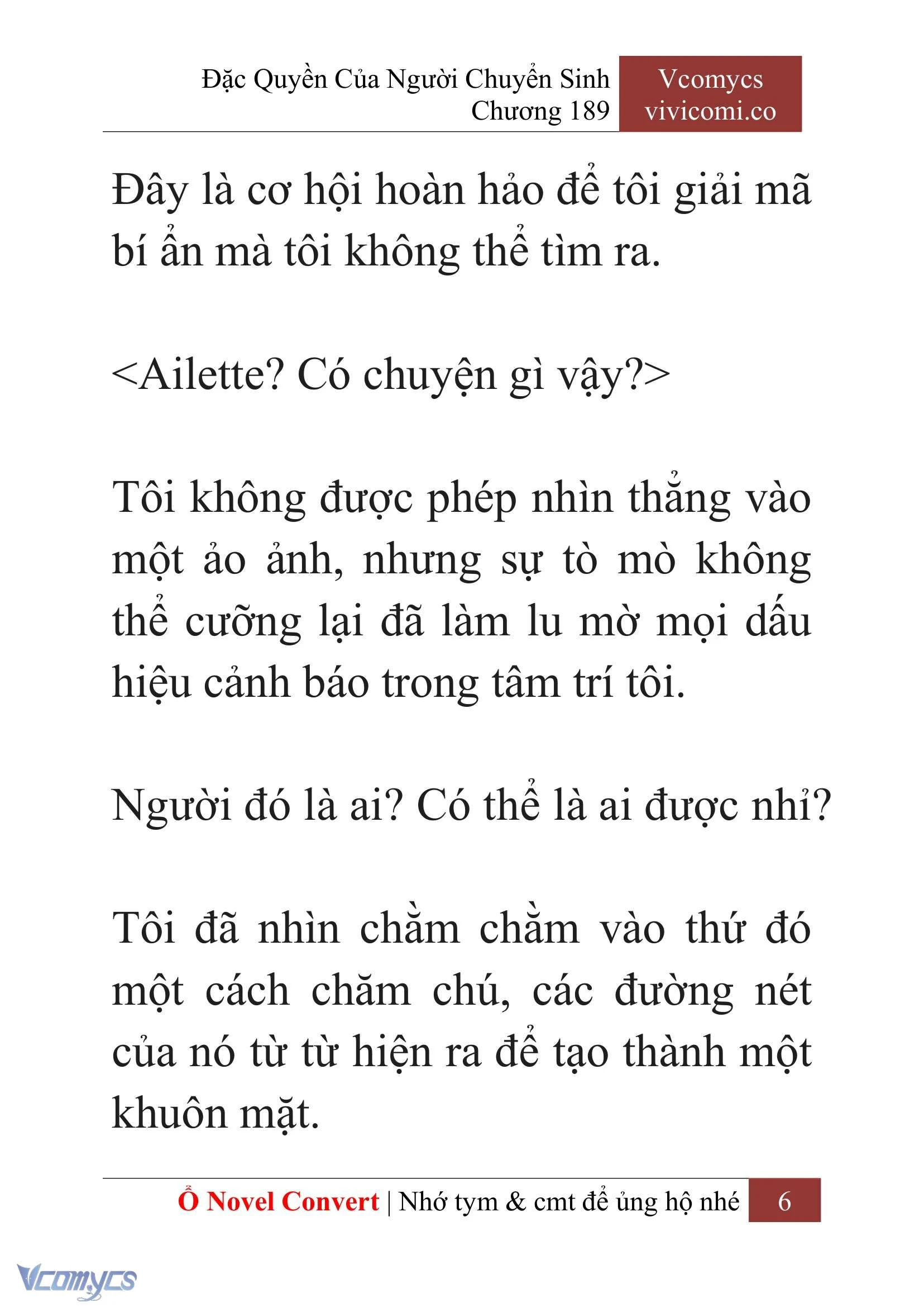 [Novel] Đặc Quyền Của Người Chuyển Sinh Chapter  189 - 9