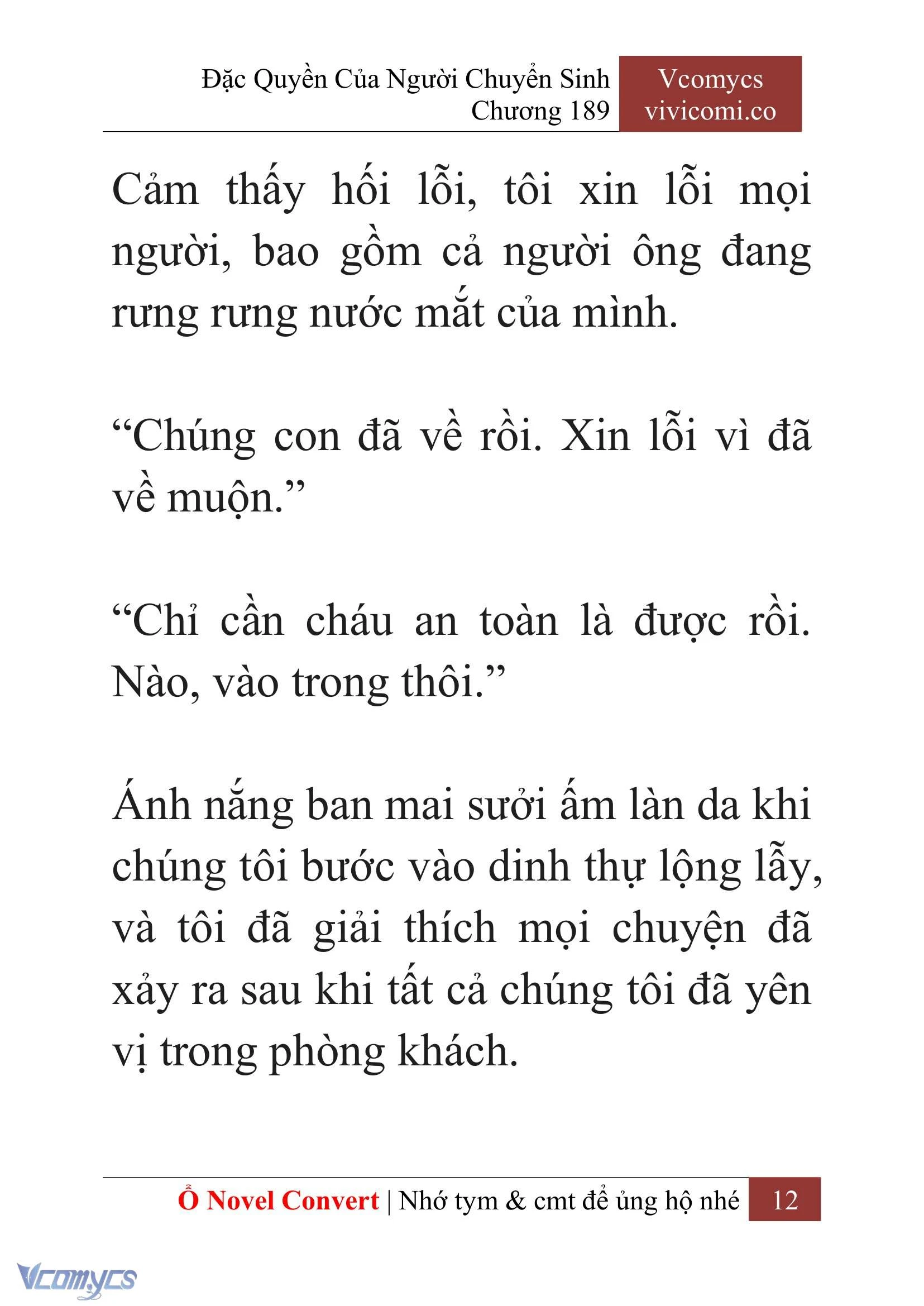 [Novel] Đặc Quyền Của Người Chuyển Sinh Chapter  189 - 15