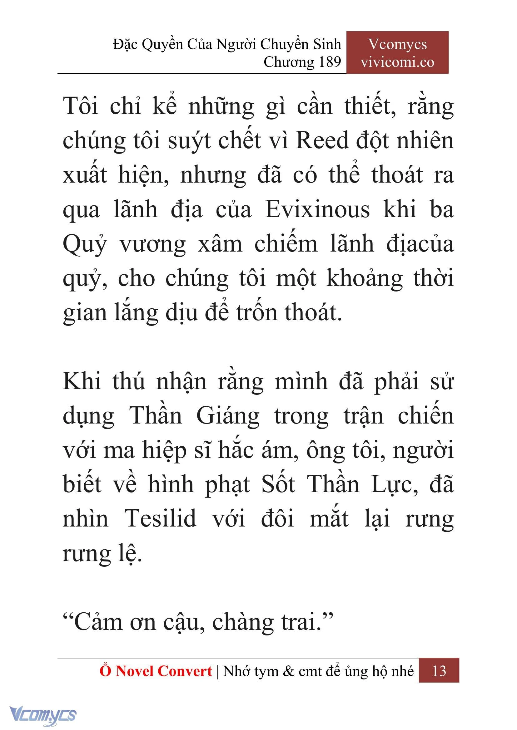 [Novel] Đặc Quyền Của Người Chuyển Sinh Chapter  189 - 16