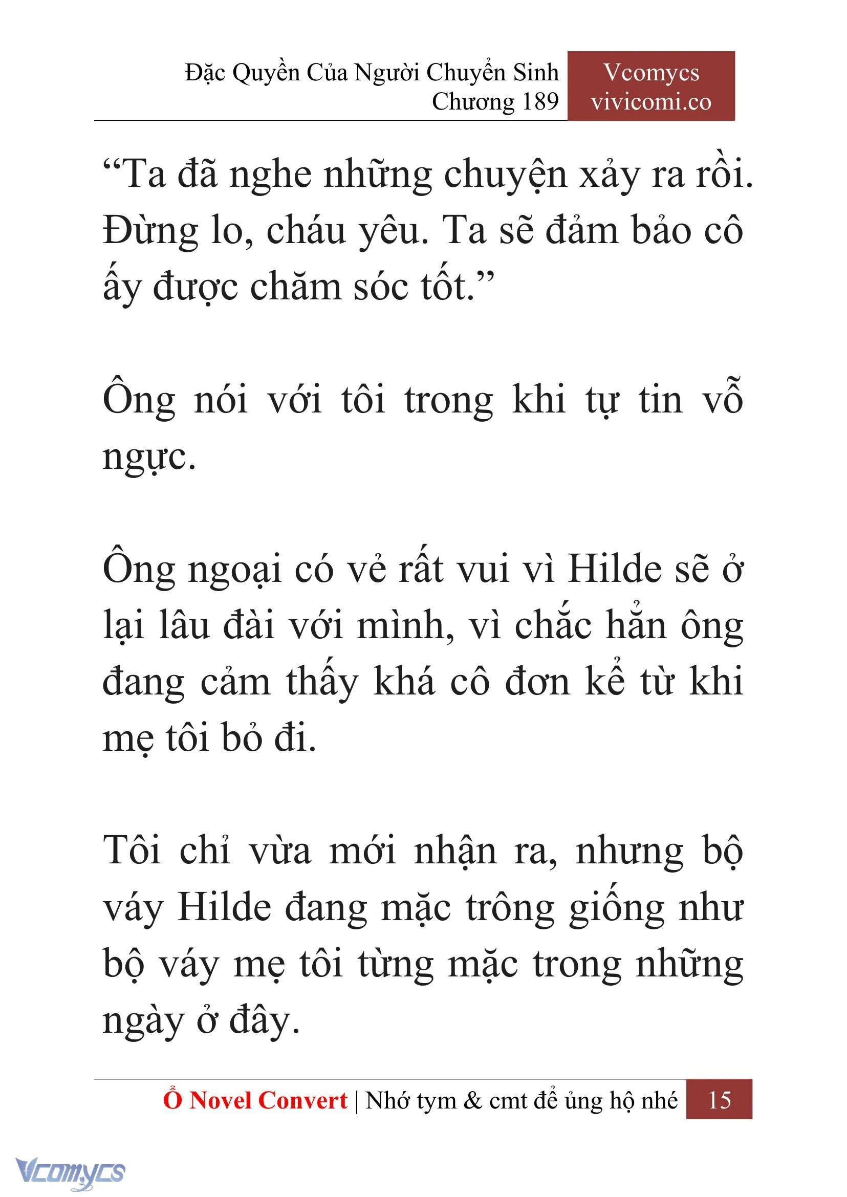 [Novel] Đặc Quyền Của Người Chuyển Sinh Chapter  189 - 18