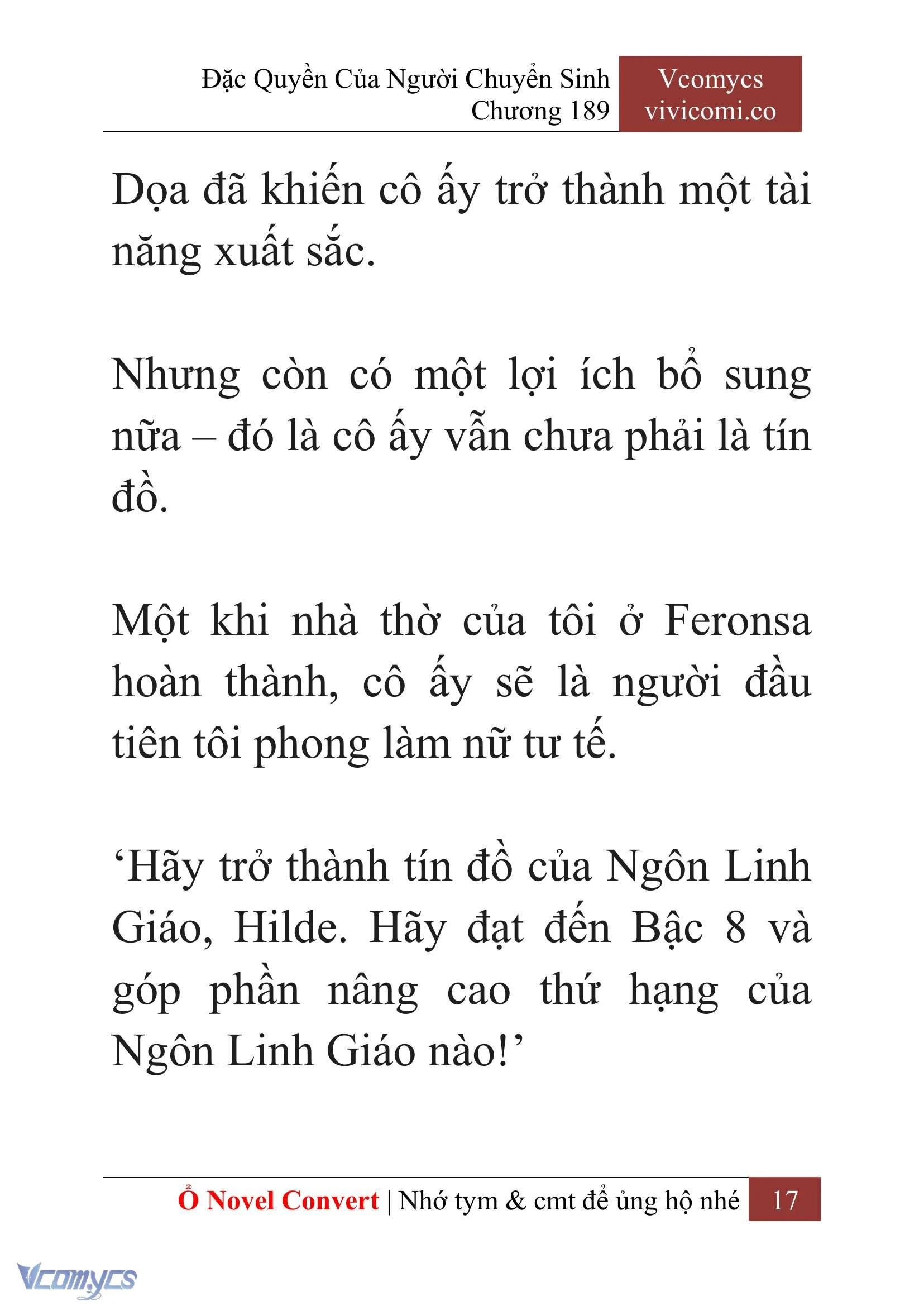 [Novel] Đặc Quyền Của Người Chuyển Sinh Chapter  189 - 20