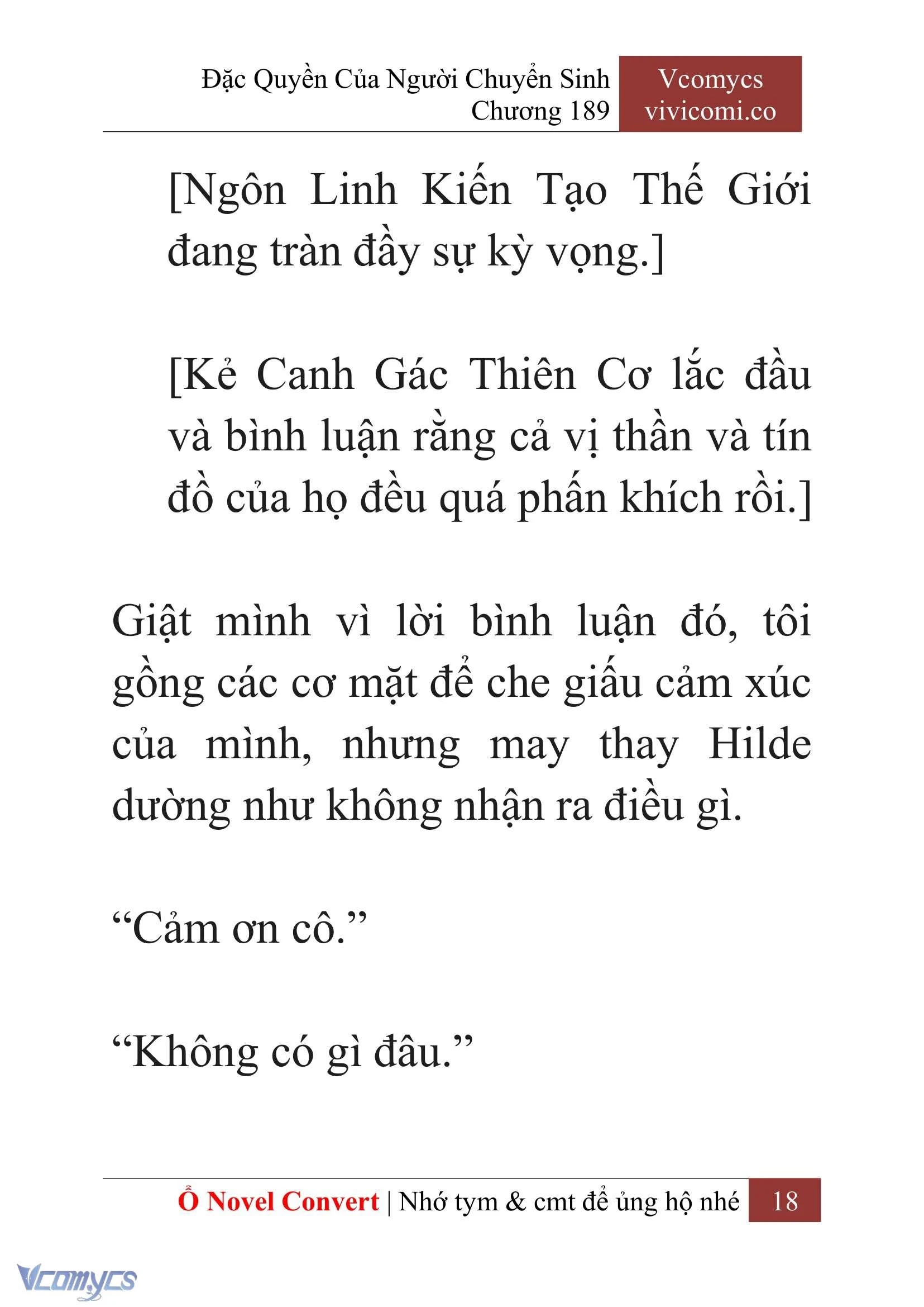 [Novel] Đặc Quyền Của Người Chuyển Sinh Chapter  189 - 21