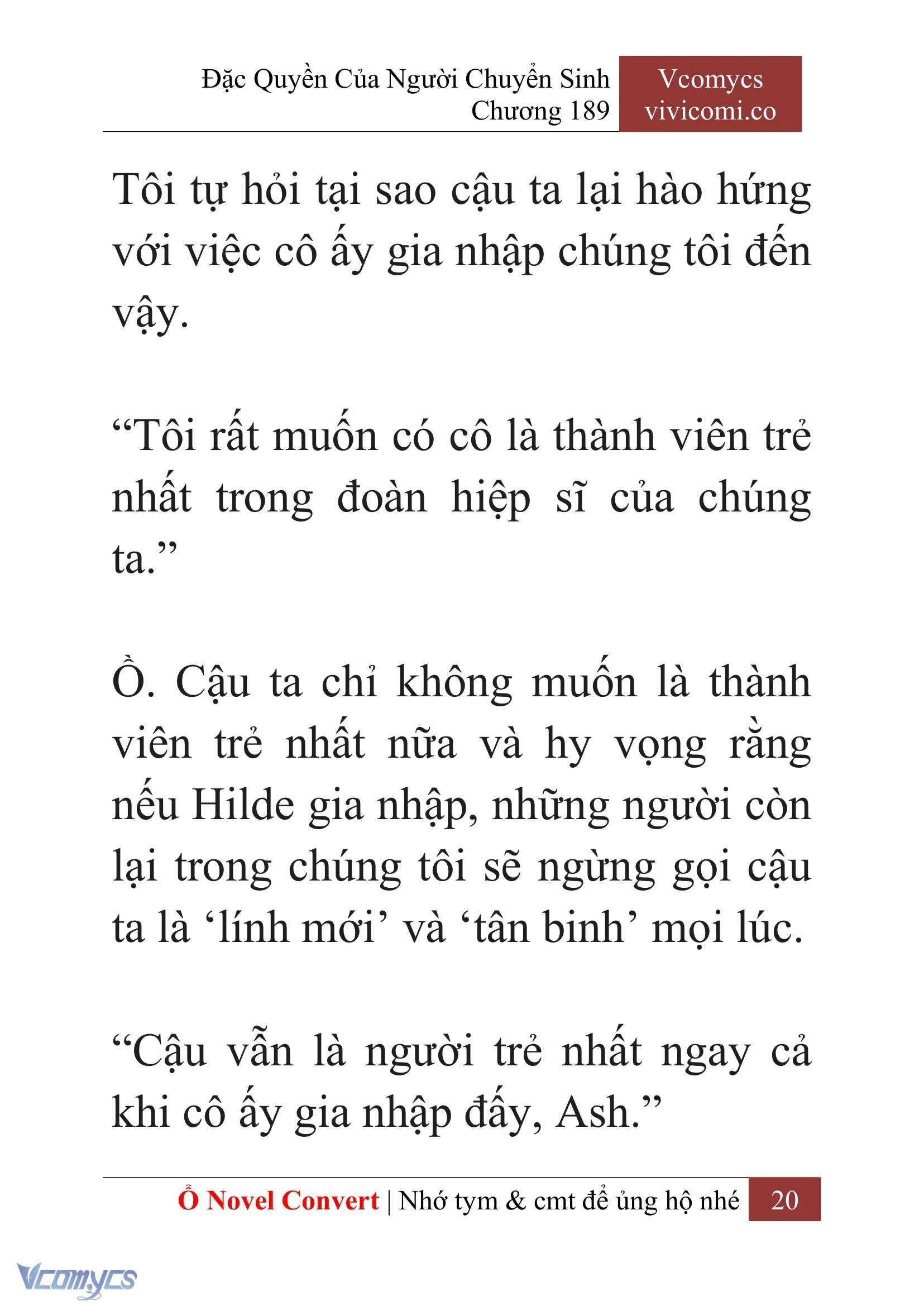 [Novel] Đặc Quyền Của Người Chuyển Sinh Chapter  189 - 23