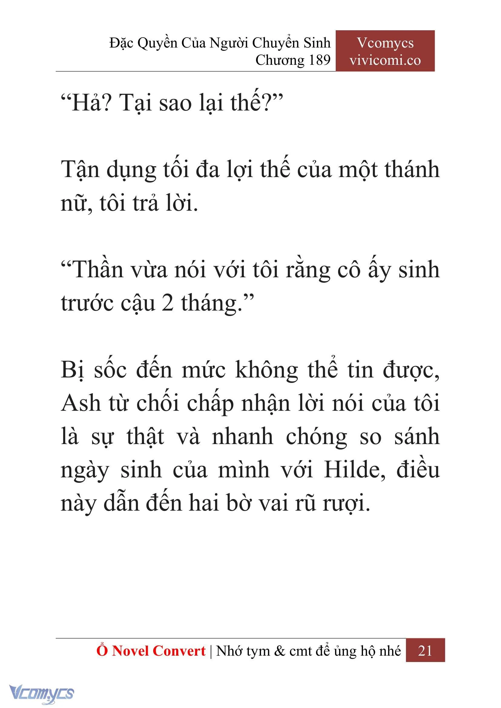 [Novel] Đặc Quyền Của Người Chuyển Sinh Chapter  189 - 24