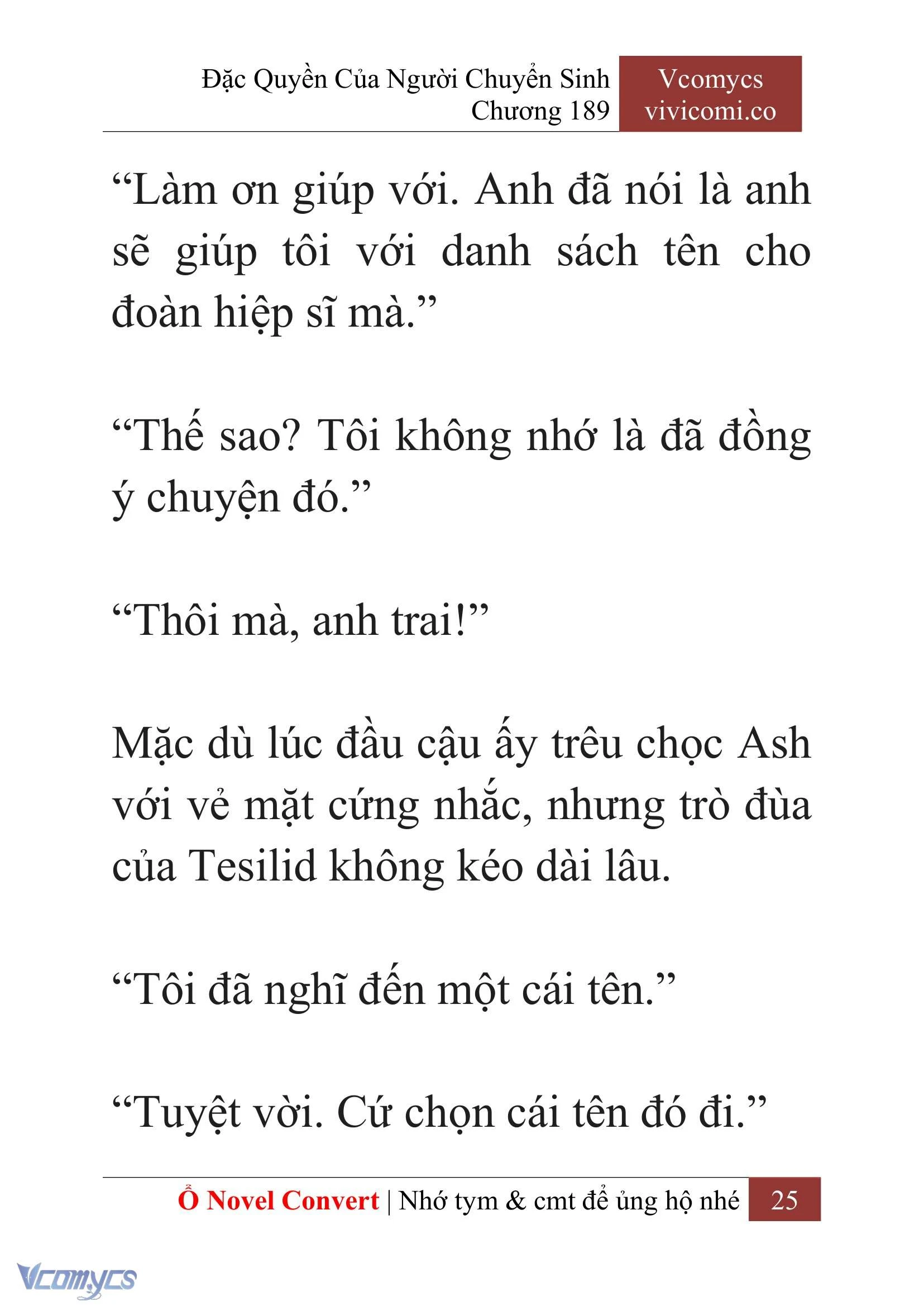 [Novel] Đặc Quyền Của Người Chuyển Sinh Chapter  189 - 28