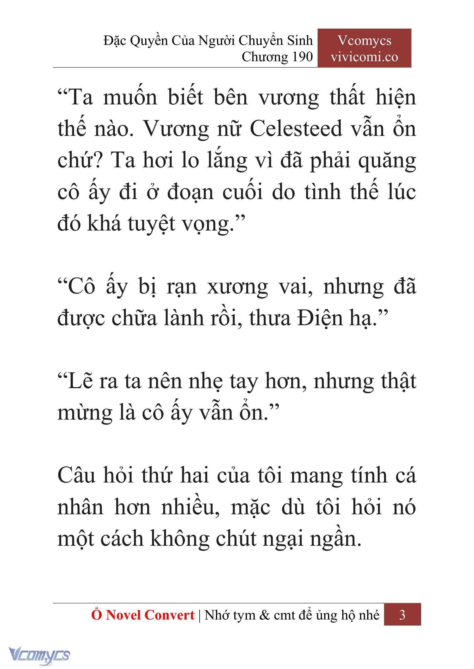 [Novel] Đặc Quyền Của Người Chuyển Sinh Chapter  190 - 6