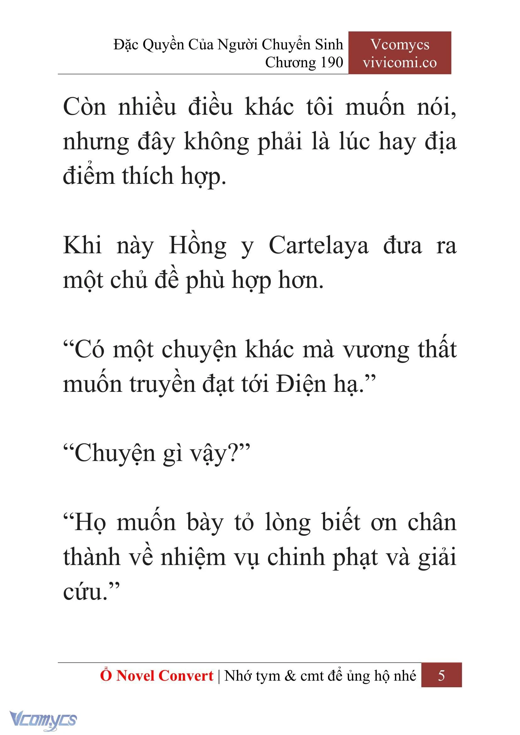 [Novel] Đặc Quyền Của Người Chuyển Sinh Chapter  190 - 8