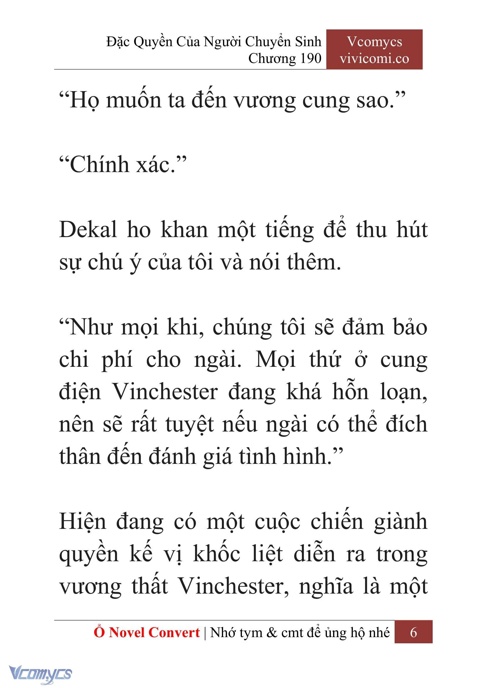 [Novel] Đặc Quyền Của Người Chuyển Sinh Chapter  190 - 9