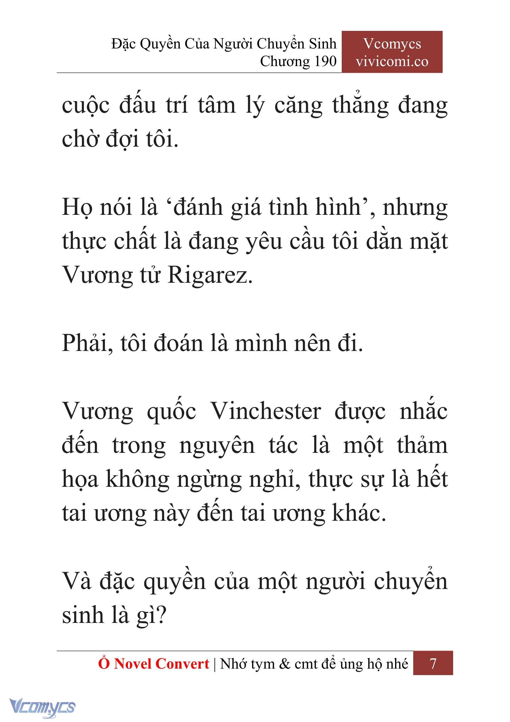 [Novel] Đặc Quyền Của Người Chuyển Sinh Chapter  190 - 10