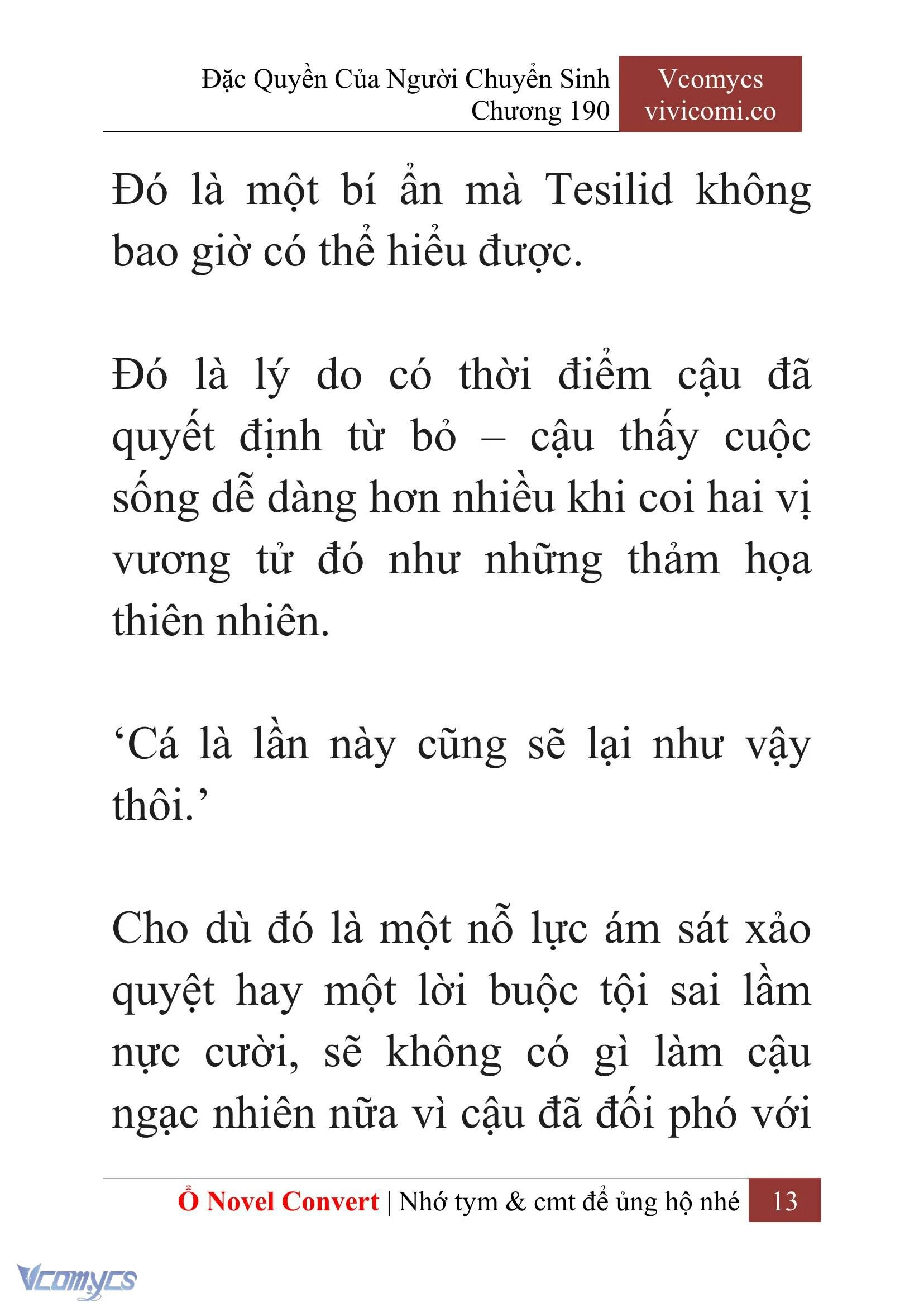 [Novel] Đặc Quyền Của Người Chuyển Sinh Chapter  190 - 16