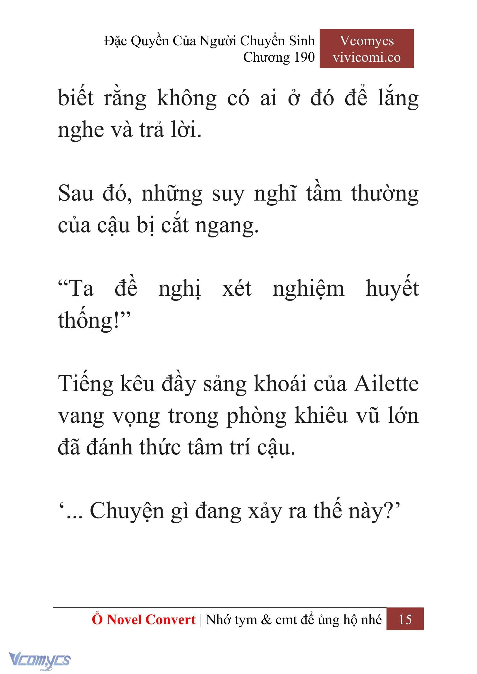 [Novel] Đặc Quyền Của Người Chuyển Sinh Chapter  190 - 18