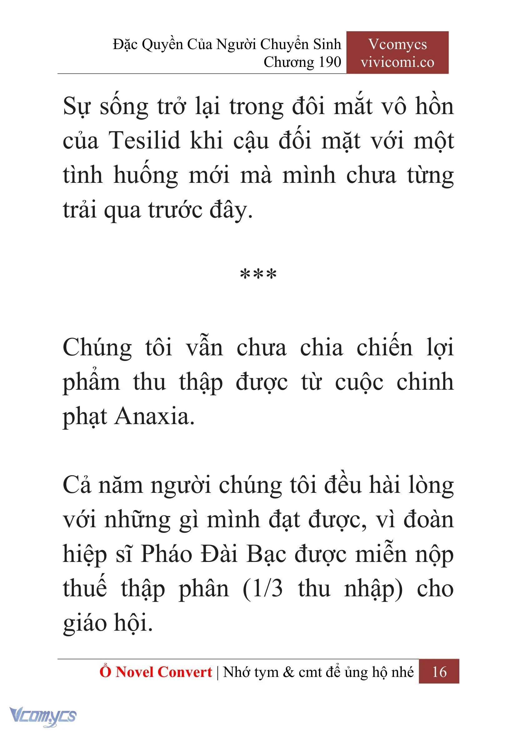 [Novel] Đặc Quyền Của Người Chuyển Sinh Chapter  190 - 19