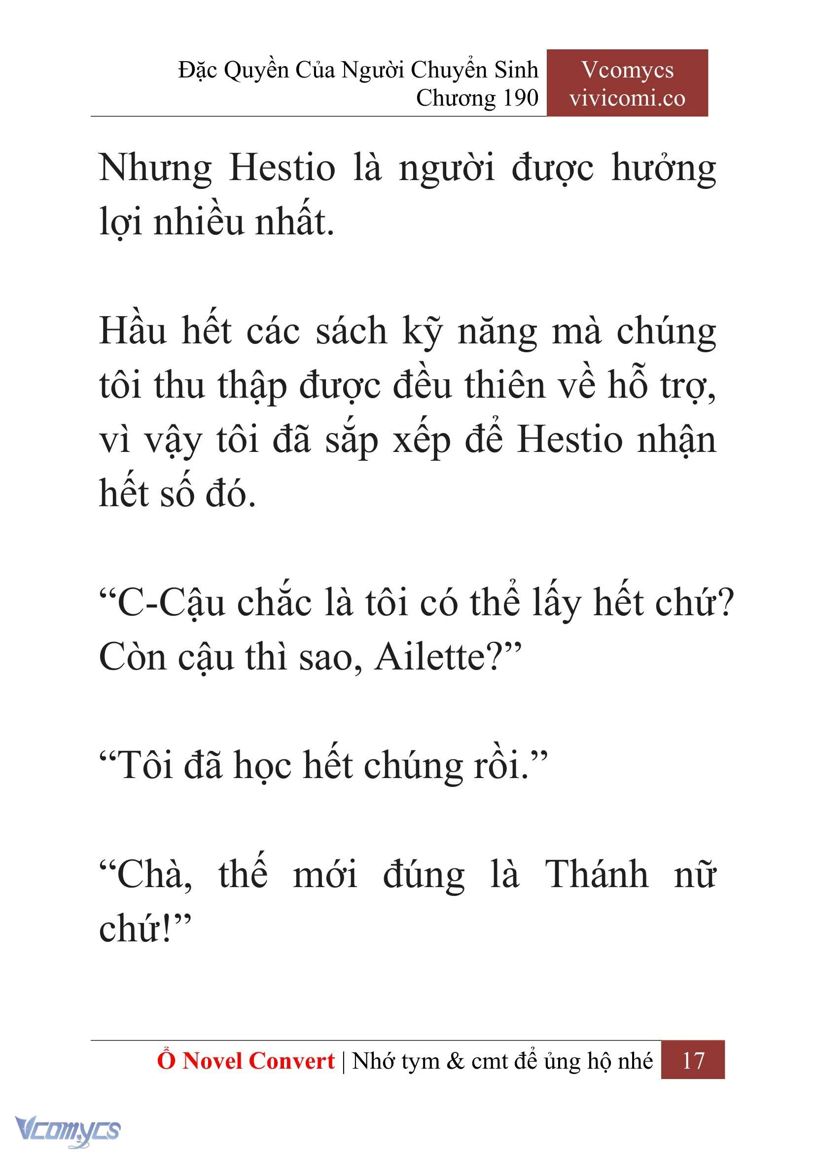 [Novel] Đặc Quyền Của Người Chuyển Sinh Chapter  190 - 20
