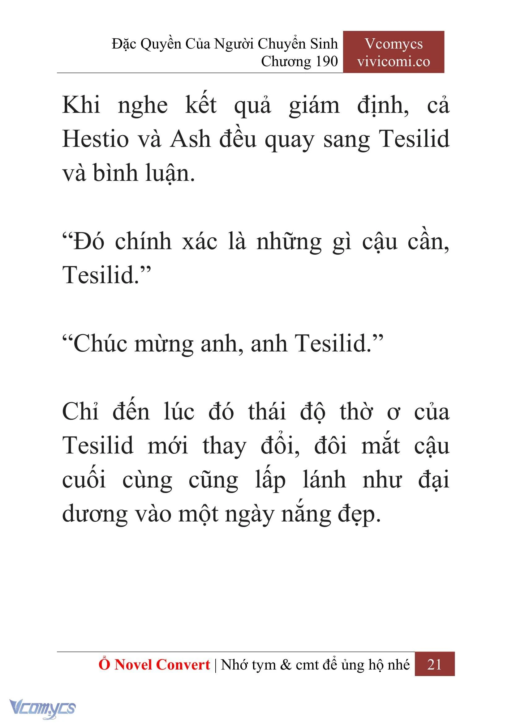 [Novel] Đặc Quyền Của Người Chuyển Sinh Chapter  190 - 24