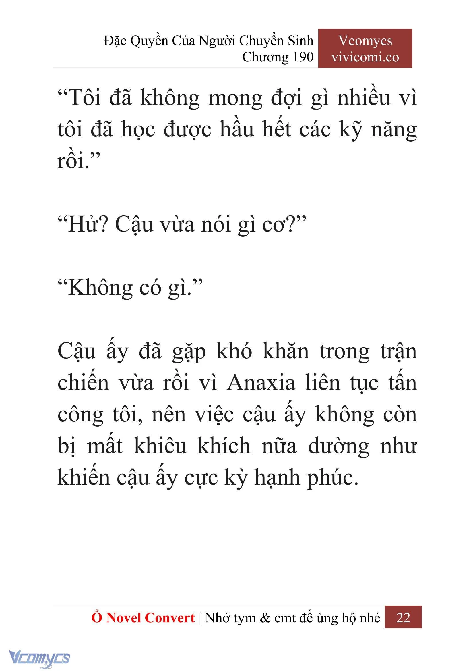 [Novel] Đặc Quyền Của Người Chuyển Sinh Chapter  190 - 25