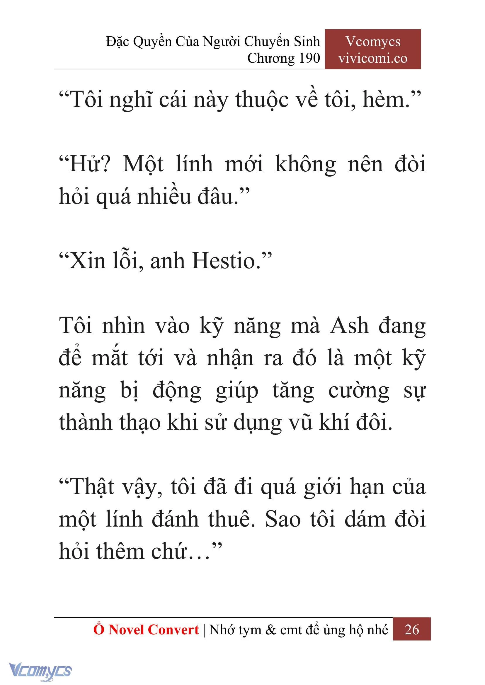 [Novel] Đặc Quyền Của Người Chuyển Sinh Chapter  190 - 29