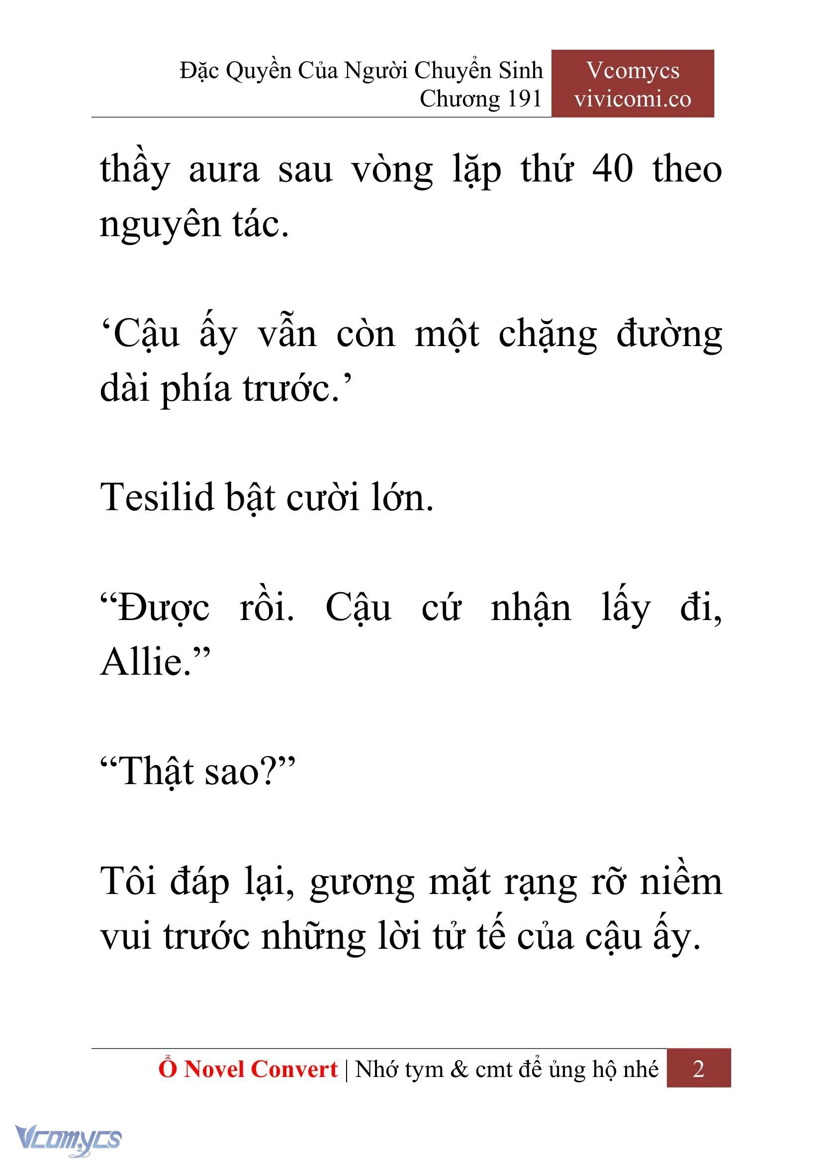 [Novel] Đặc Quyền Của Người Chuyển Sinh Chapter  191 - 5