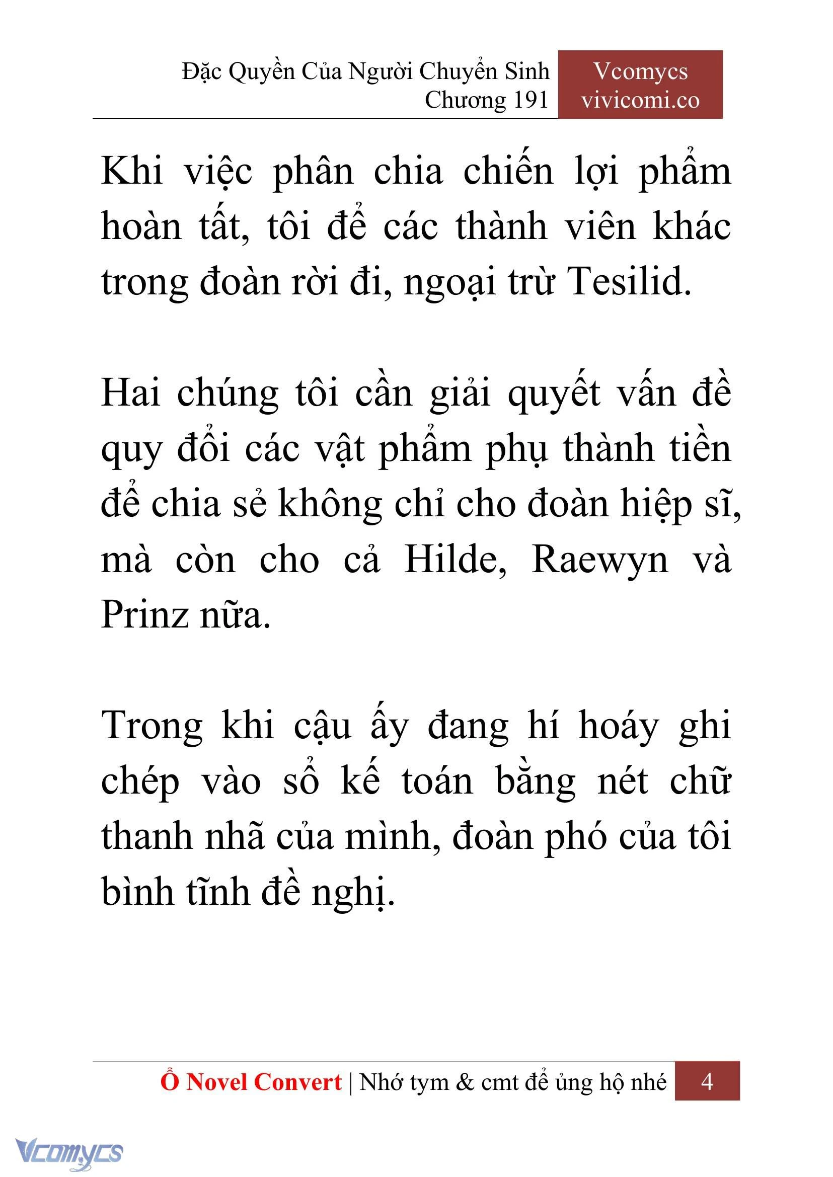 [Novel] Đặc Quyền Của Người Chuyển Sinh Chapter  191 - 7