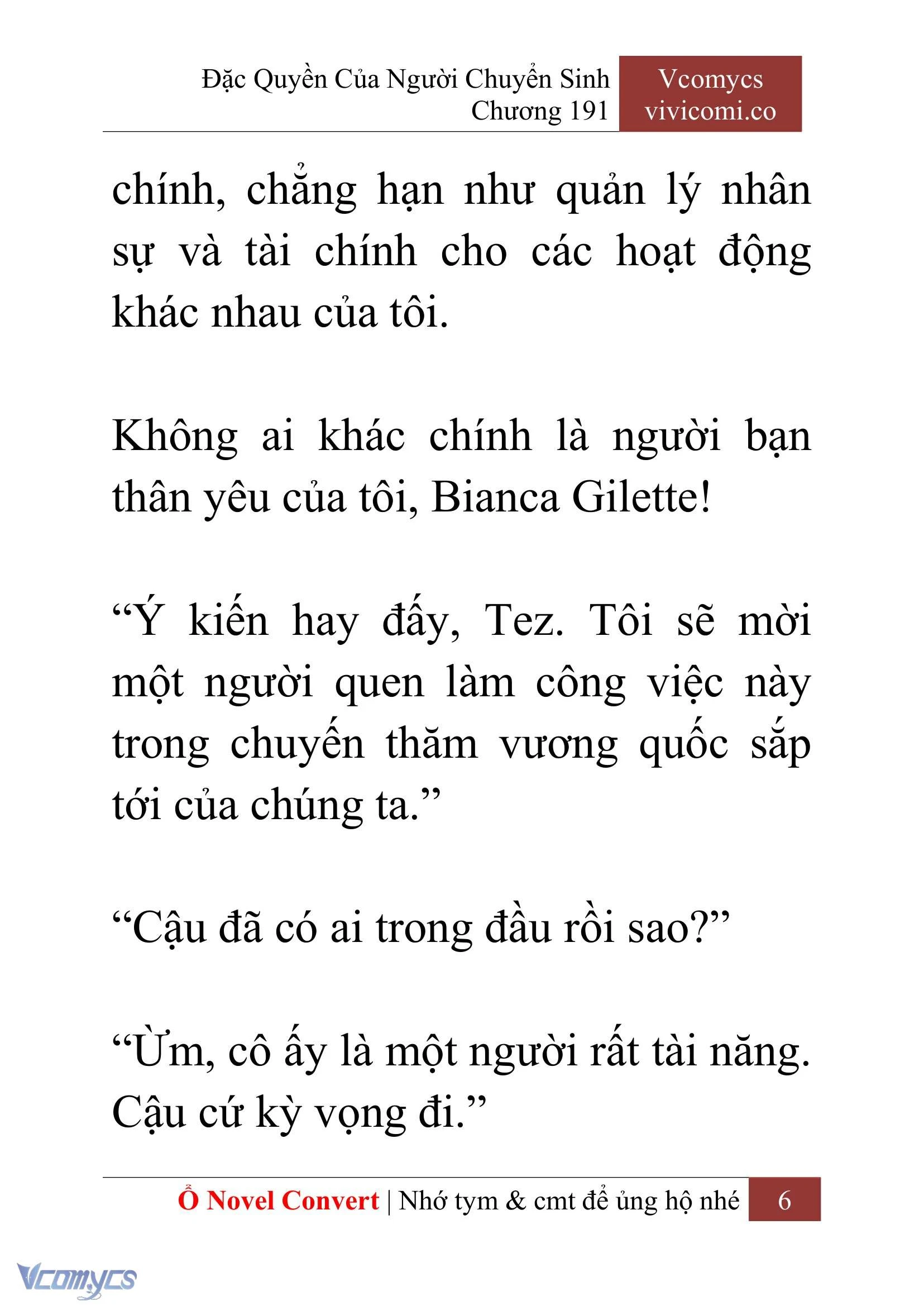 [Novel] Đặc Quyền Của Người Chuyển Sinh Chapter  191 - 9