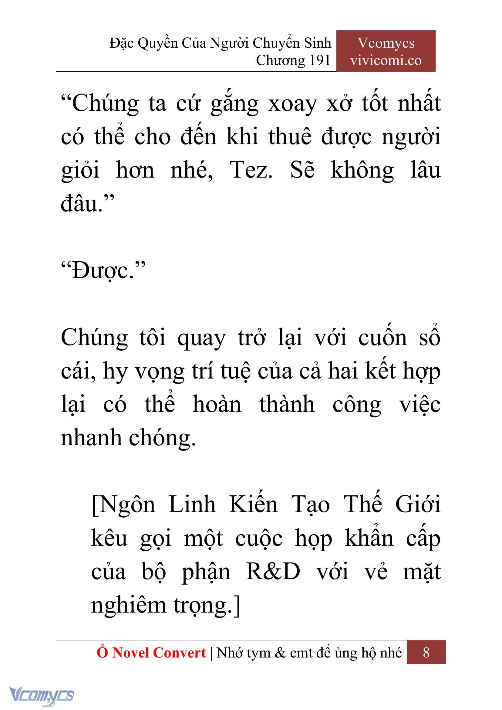 [Novel] Đặc Quyền Của Người Chuyển Sinh Chapter  191 - 11